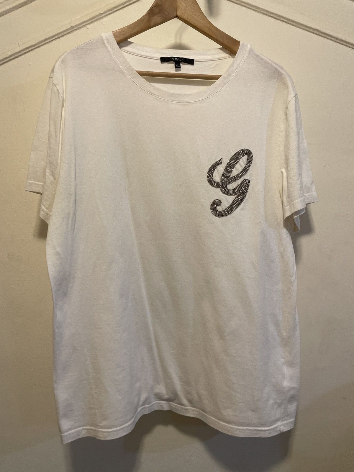 image of Gucci 2007 Stub G Tshirt Size Xxl in White, Men's