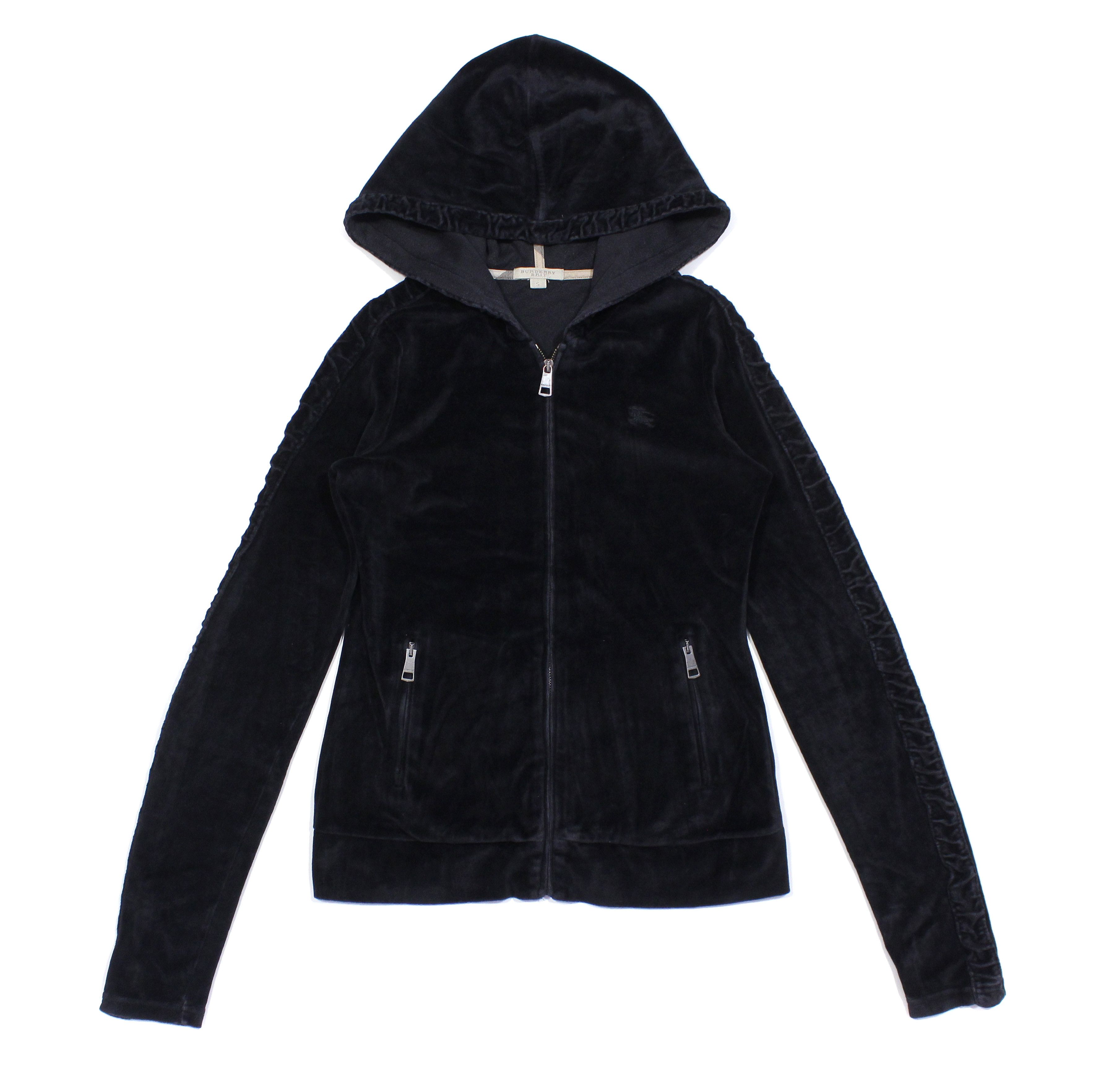 Burberry velvet hoodie hotsell