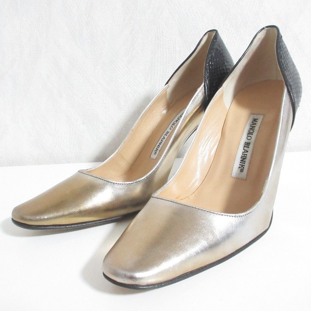 Manolo Blahnik Manolo Blahnik Manolo Blahnik Leather Pumps Leather Shoes DUTY FREE for USA Size ONE SIZE - 1 Thumbnail