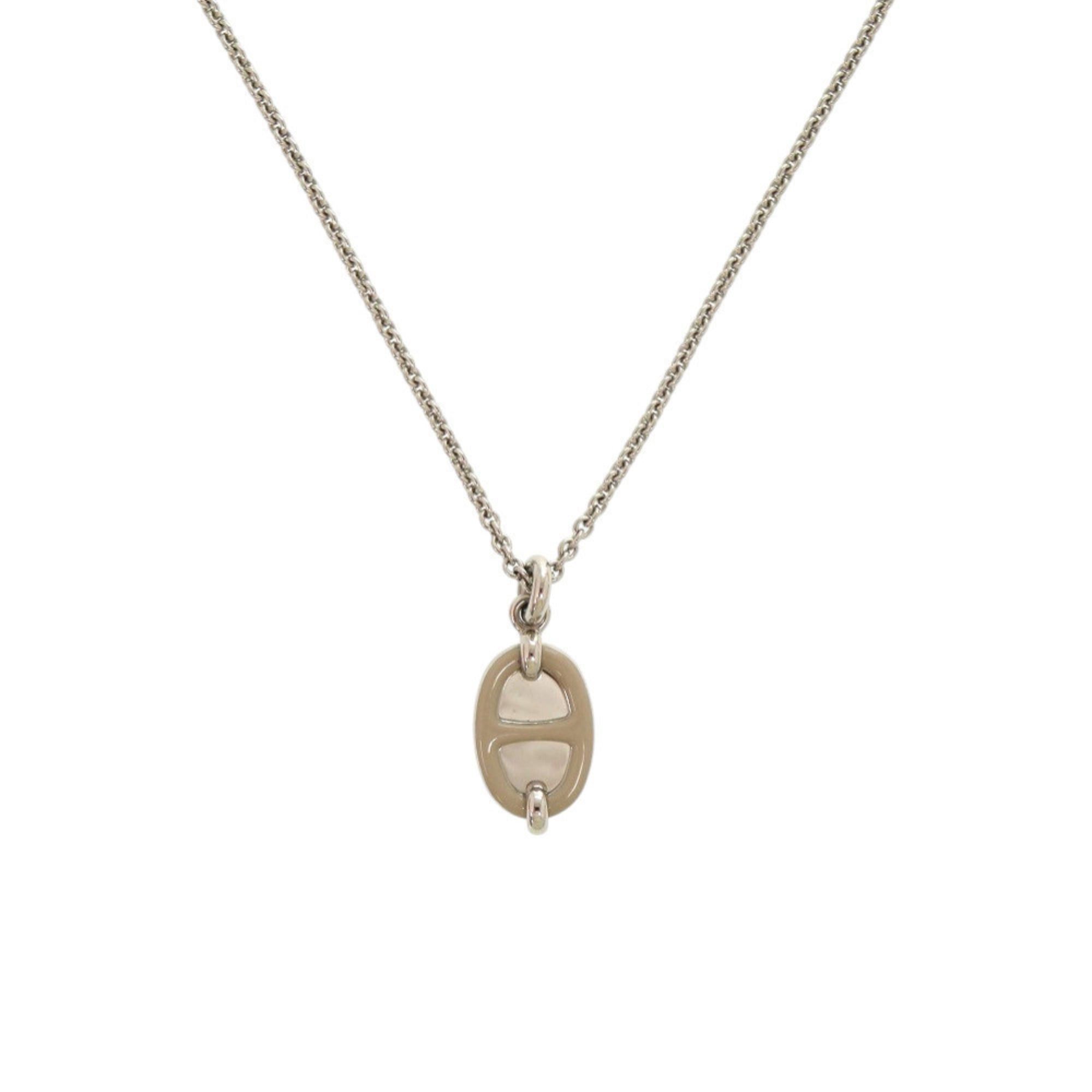 Hermes Excellent condition Hermès Mini Maillon PM pendant H100053FP55 metal marron glacé necklace 1801HERMES Size ONE SIZE - 1 Thumbnail