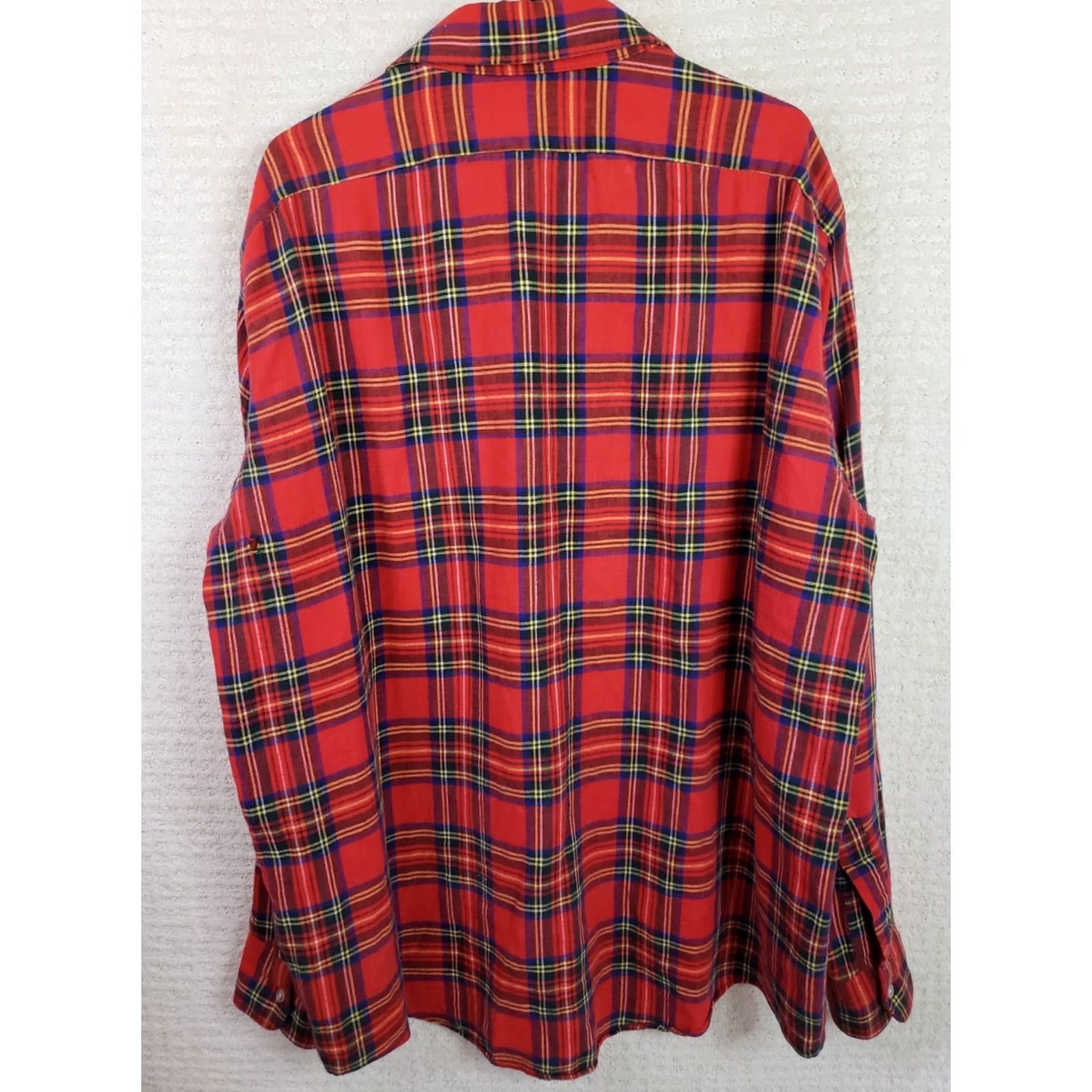 Vintage LL Bean Flannel Shirt Mens XLT Red Tartan Plaid Long Sleeve Button Up Button-Up Casual Outdoor All Seasons Mens XLT Red Flagstone Plaid (LL Bean) Size US XL / EU 56 / 4 - 6 Thumbnail