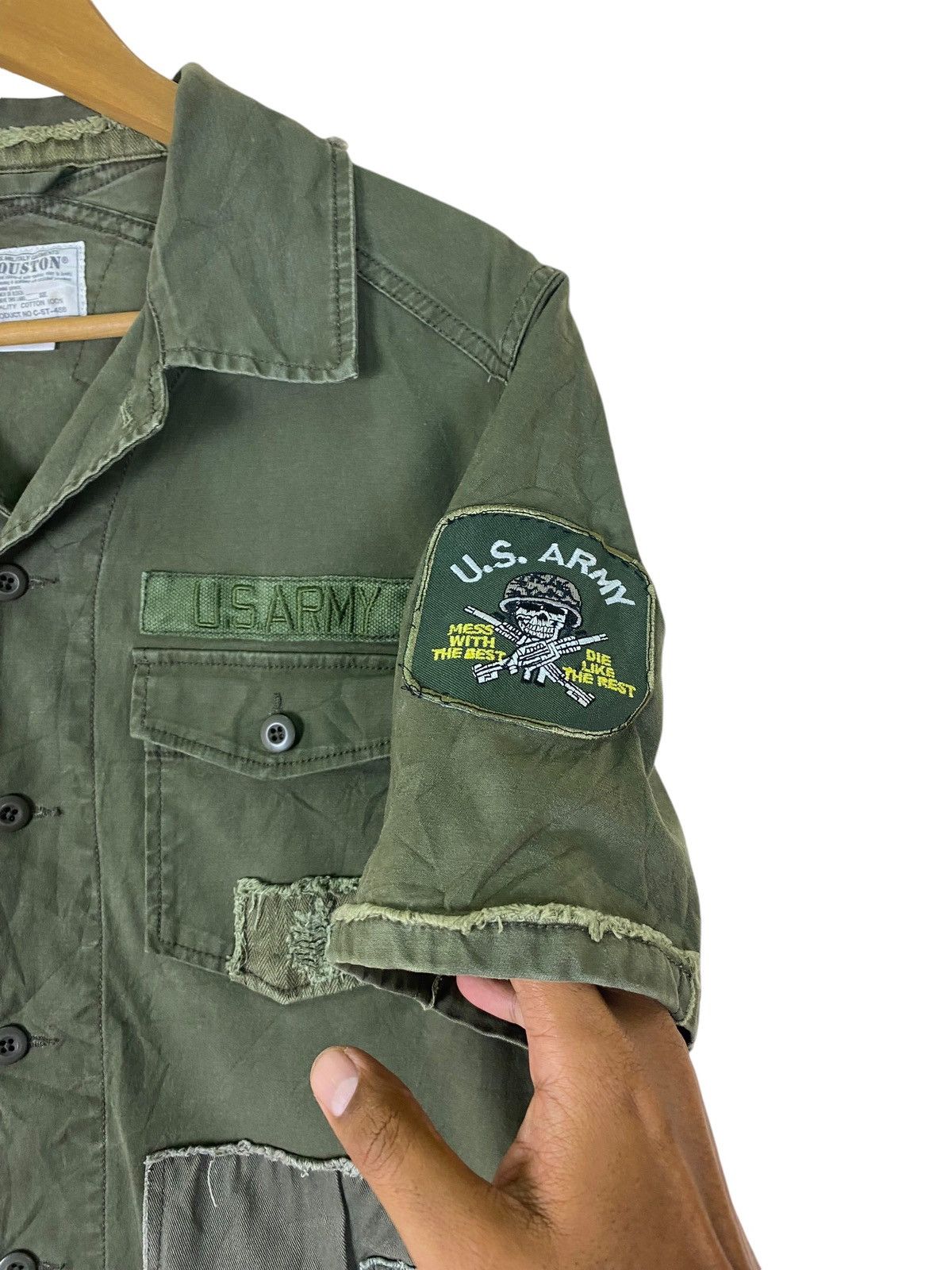 Hysteric Glamour × Japanese Brand Japanese Brand Houston Button Up Patchwork Hysteric SS Shirt Size US L / EU 52-54 / 3 - 6 Thumbnail