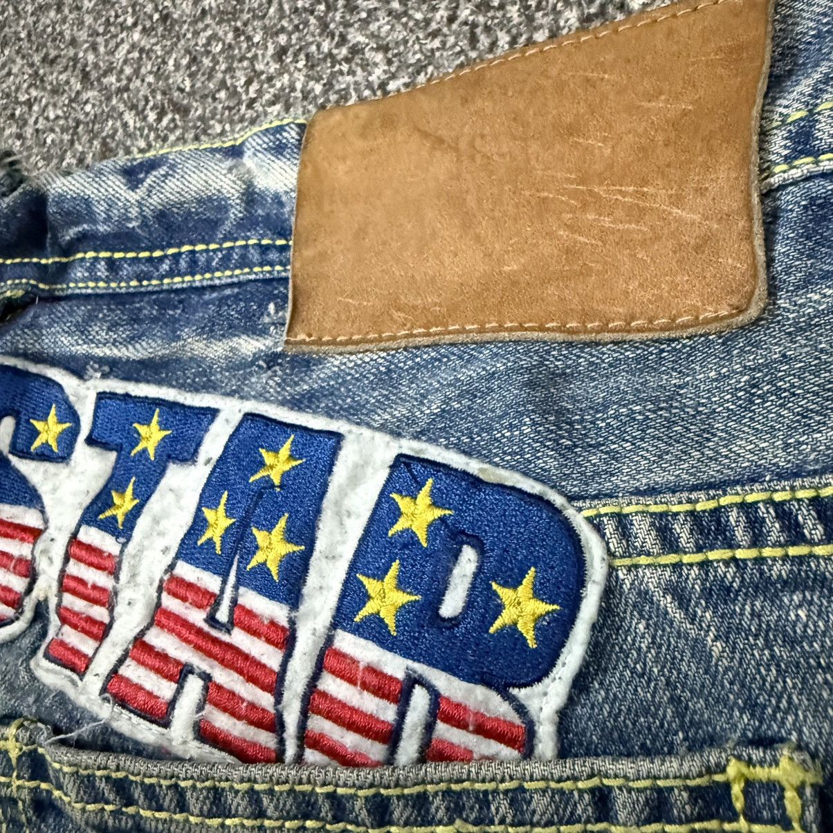 Hysteric Glamour 🔥🇯🇵 Vintage Avant Garde BackStar Paint Patch Denim Size US 33 - 9 Thumbnail
