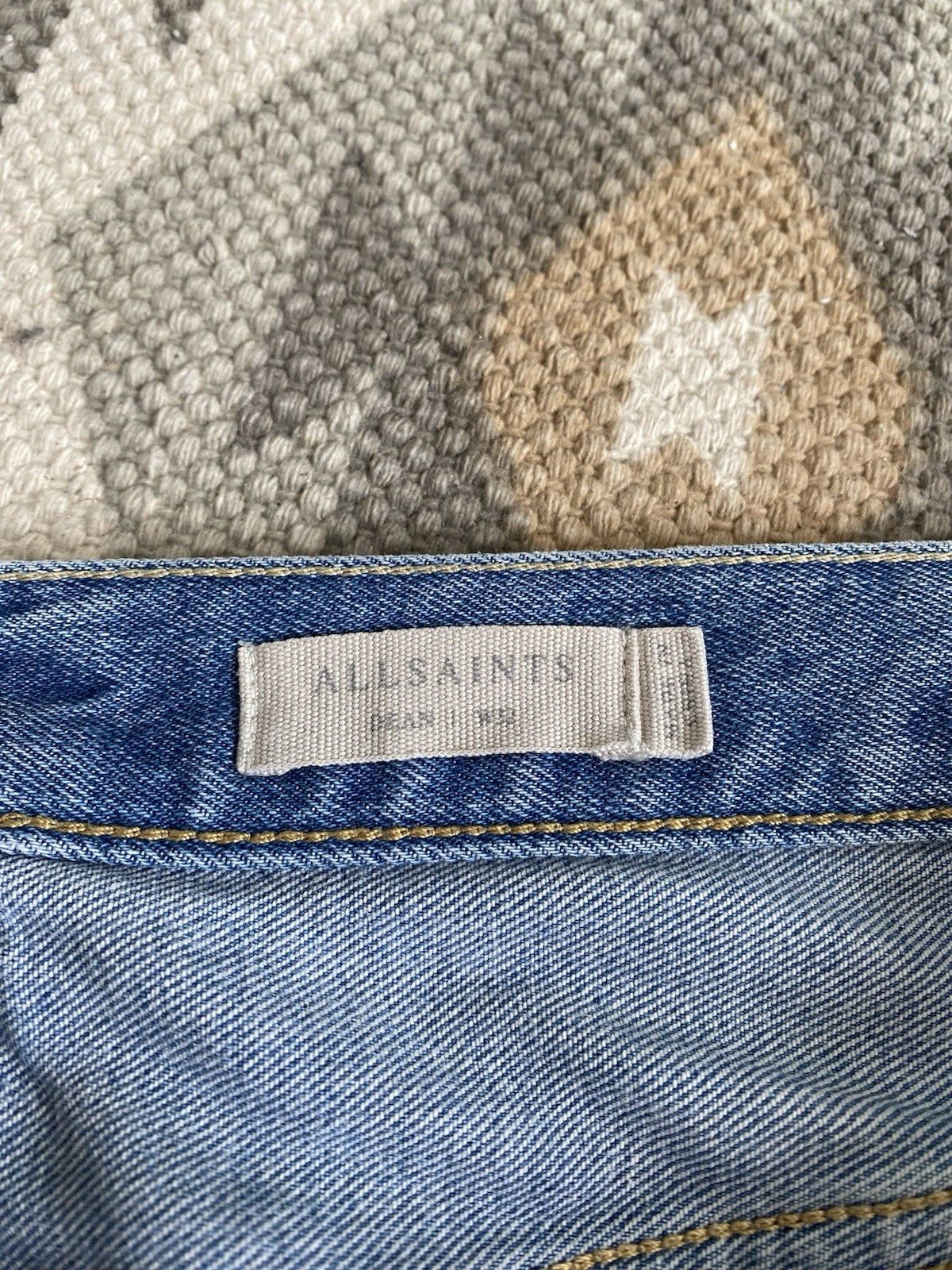 Allsaints Allsaints Blue Washed Denim Dean Jeans Pants Size US 32 / EU 48 - 14 Thumbnail