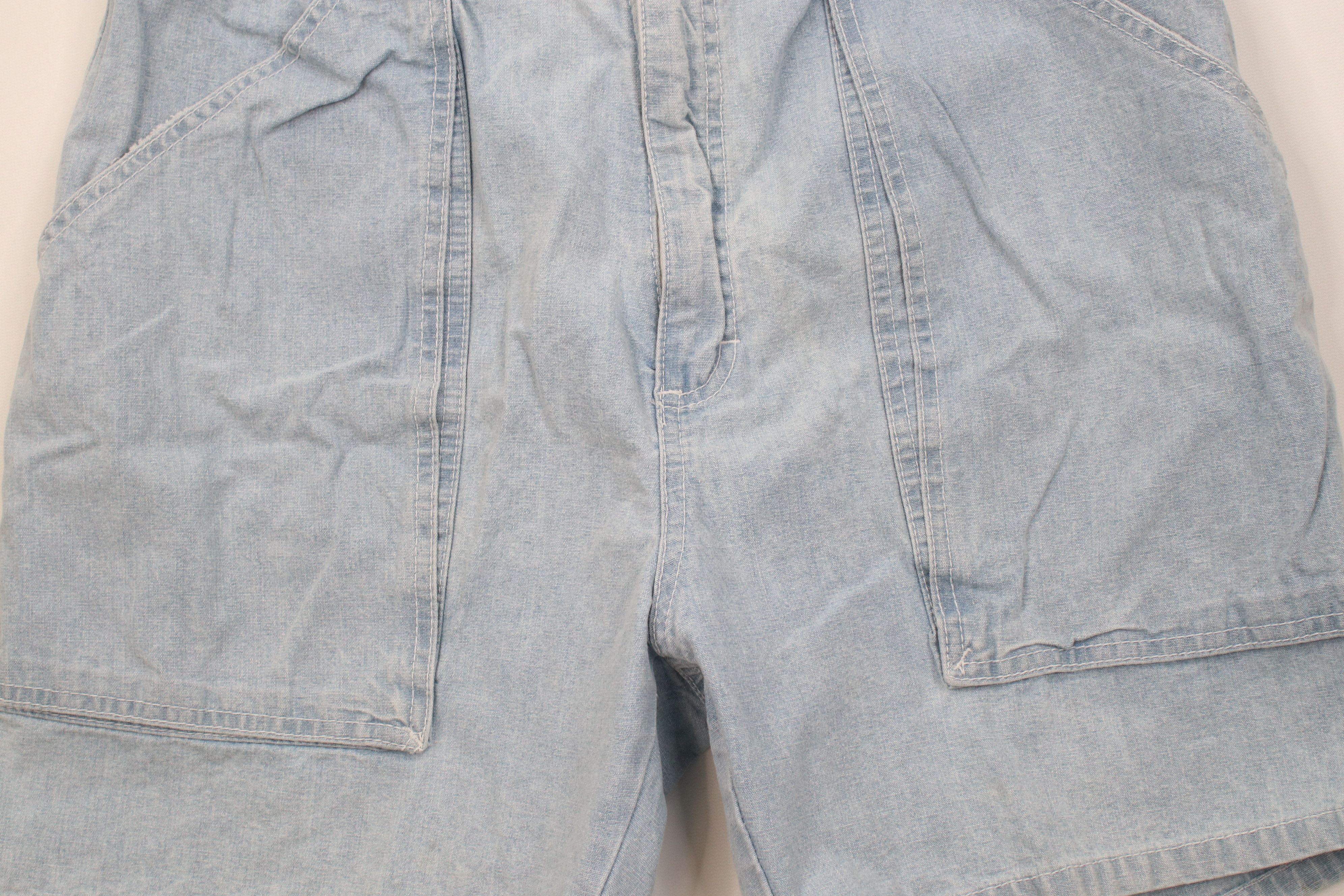 Vintage Vintage 90s Streetwear Denim Above Knee Utility Shorts Size US 34 / EU 50 - 3 Thumbnail