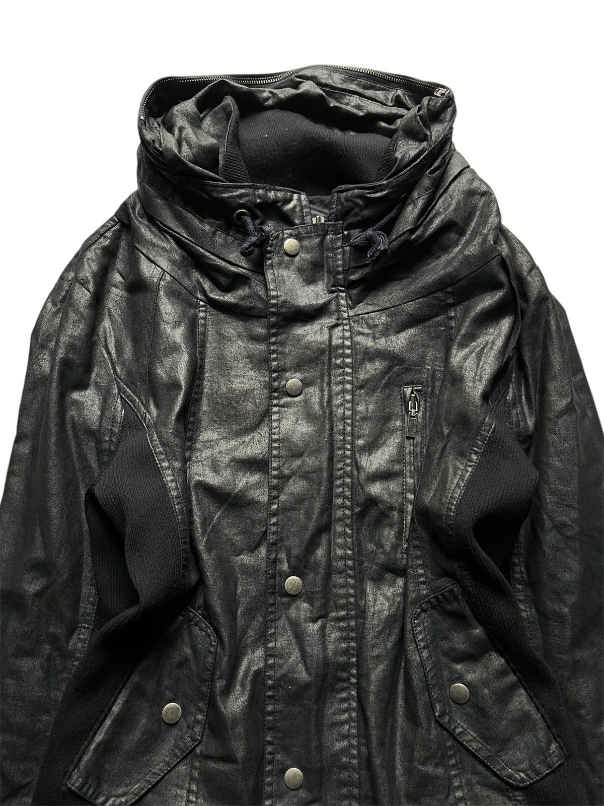 BUFFALO BOBS 2000s Rendez-Vouz waxed black vkei bono jacket Size US M / EU 48-50 / 2 - 3 Thumbnail