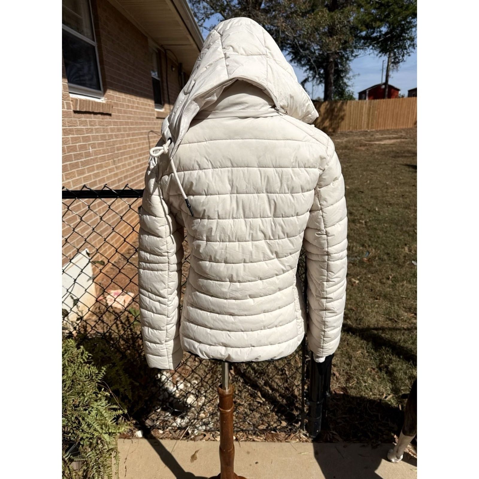 Vintage GREENLANDER Jacket Womens Puffer Ivory Zip Hooded Quilted L Size L / US 10 / IT 46 - 6 Thumbnail