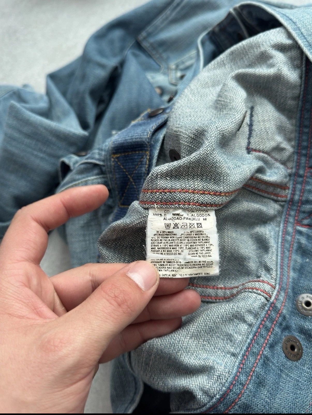 Diesel Vintage Diesel 90s Denim Jeans Logo Button Up Blue Jacket Size US L / EU 52-54 / 3 - 9 Thumbnail
