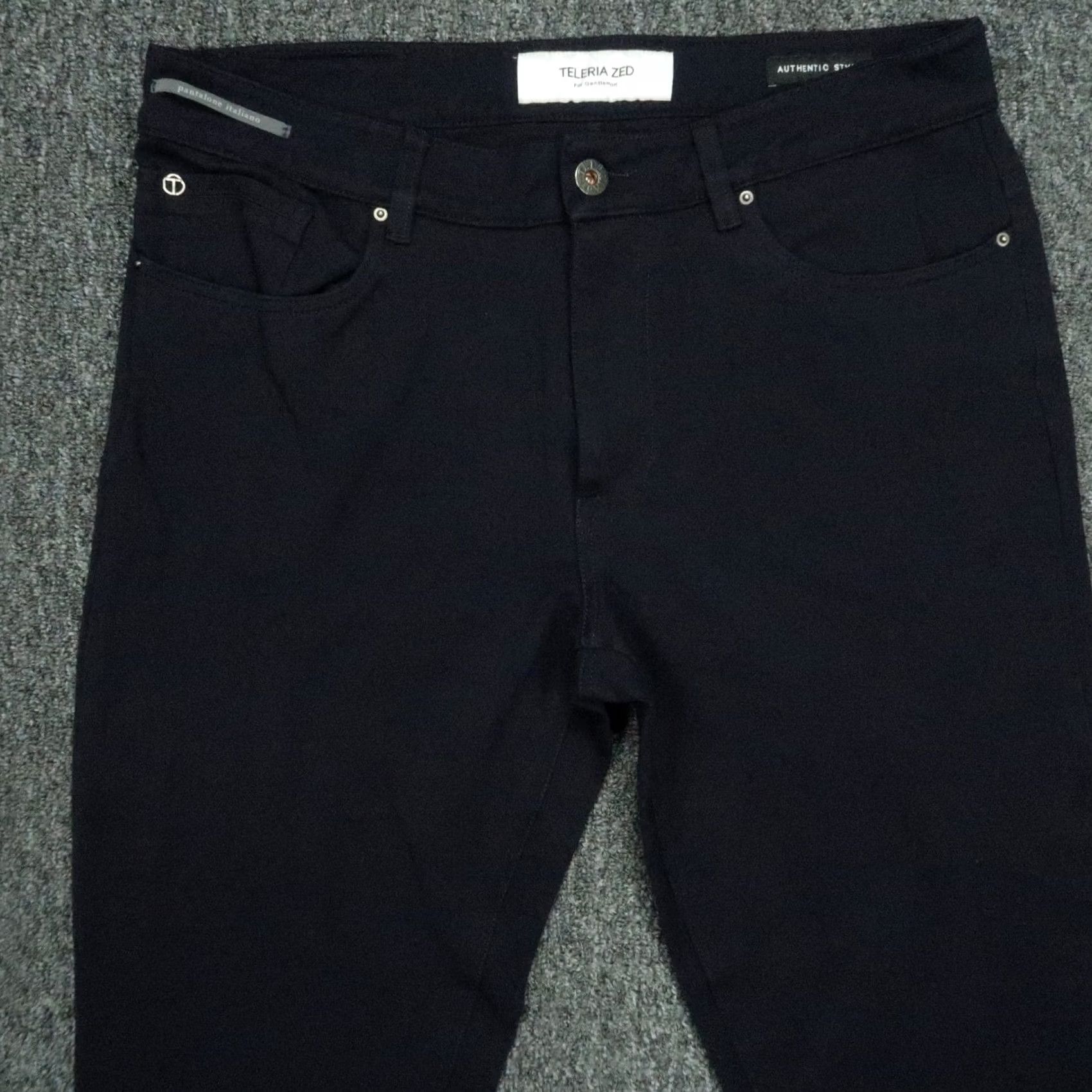 Vintage Teleria Zed Pants Mens 35x26 Blue COBRA 17 A Indigozed Stretch 5 Pocket Italy Size US 35 - 2 Thumbnail