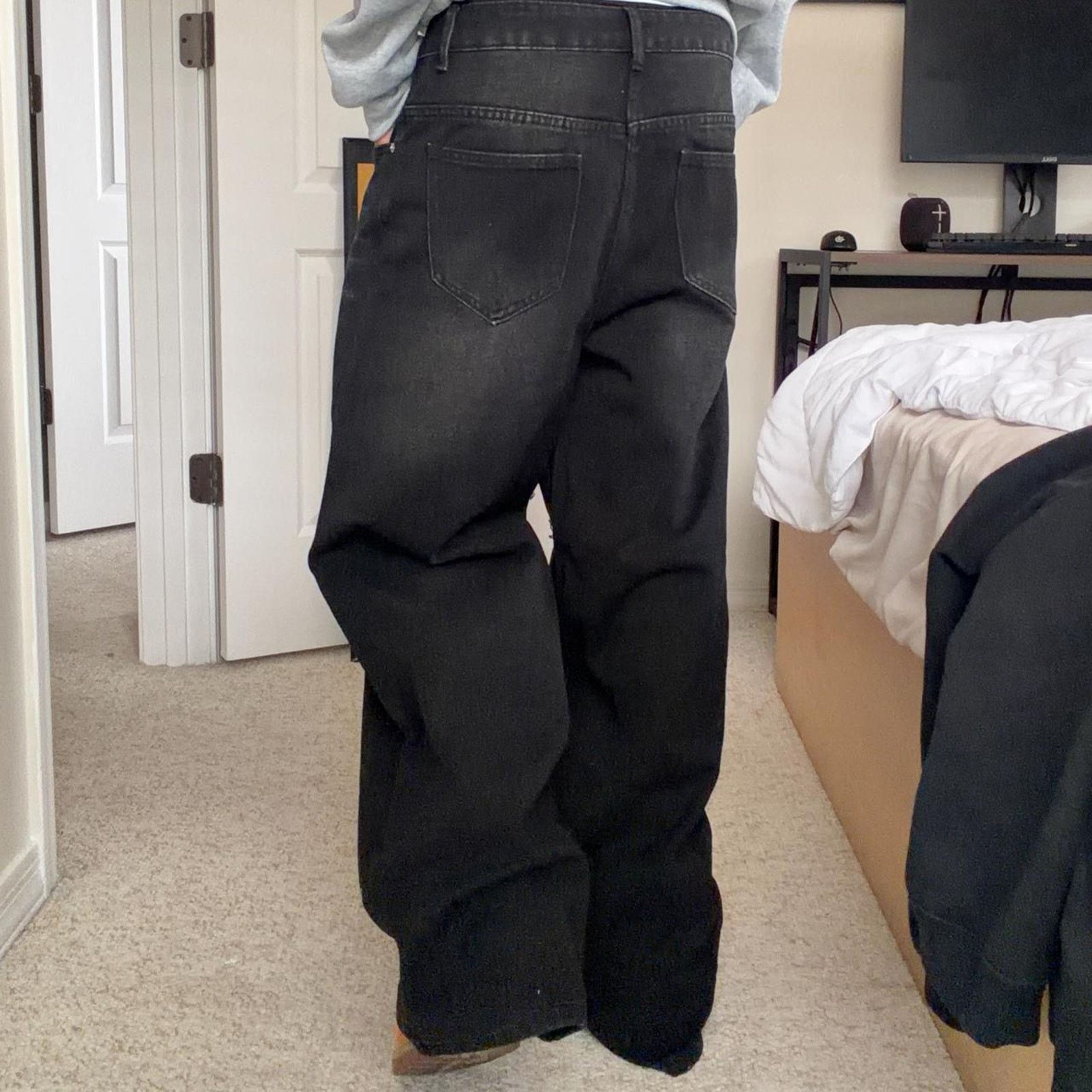 Other Washed black baggy jeans Size US 30 / EU 46 - 2 Thumbnail