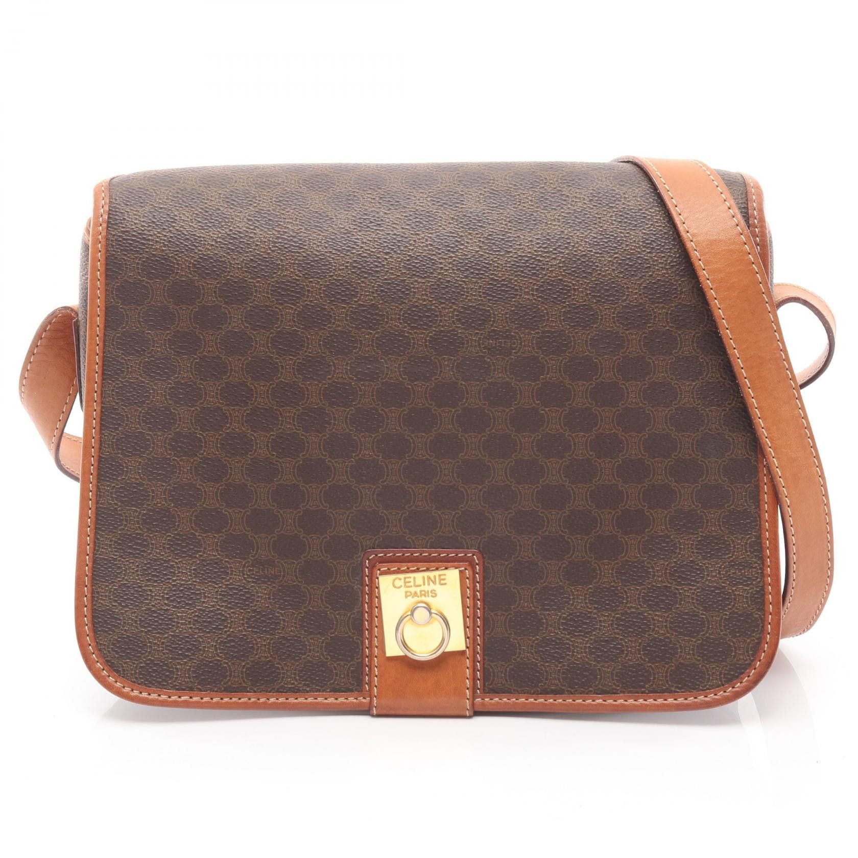 Celine Celine CELINE Macadam Coated Canvas Leather Shoulder Bag Plastic / Synthetic Shoulder Bag DUTY FREE for USA Size ONE SIZE - 1 Thumbnail