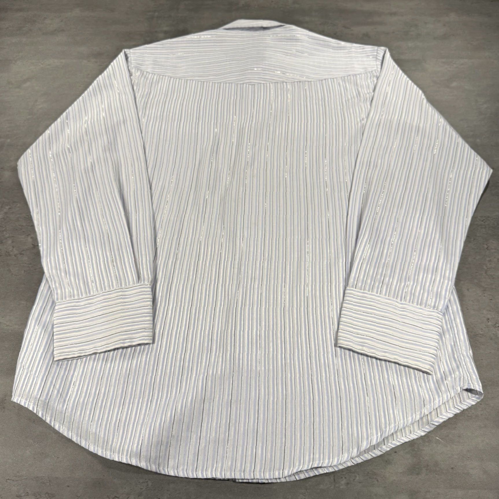 Roper VINTAGE Roper Western Shirt Men XL White Striped Pearl Snap Cowboy Size US XL / EU 56 / 4 - 3 Thumbnail