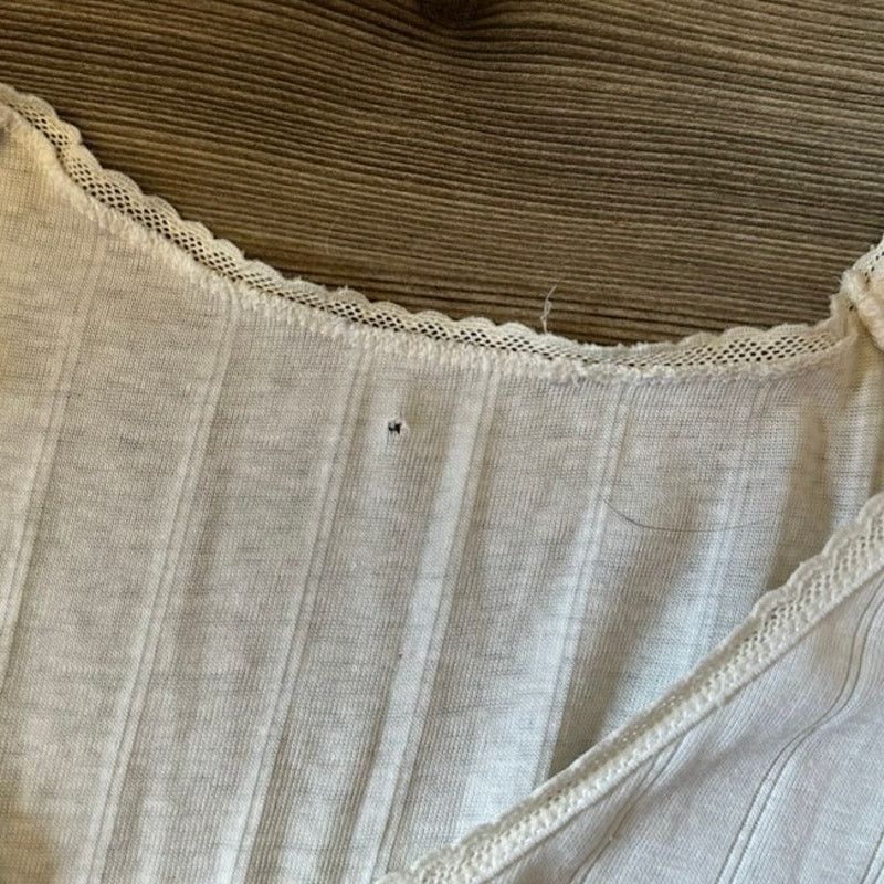 Other no brand no size white knit shirt Size M / US 6-8 / IT 42-44 - 3 Thumbnail