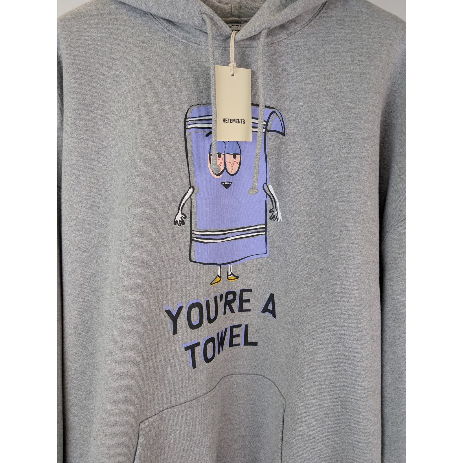 Vetements o1rshd1 Oversized Graphic-Print Hoodie in Grey Size US XL / EU 56 / 4 - 8 Thumbnail