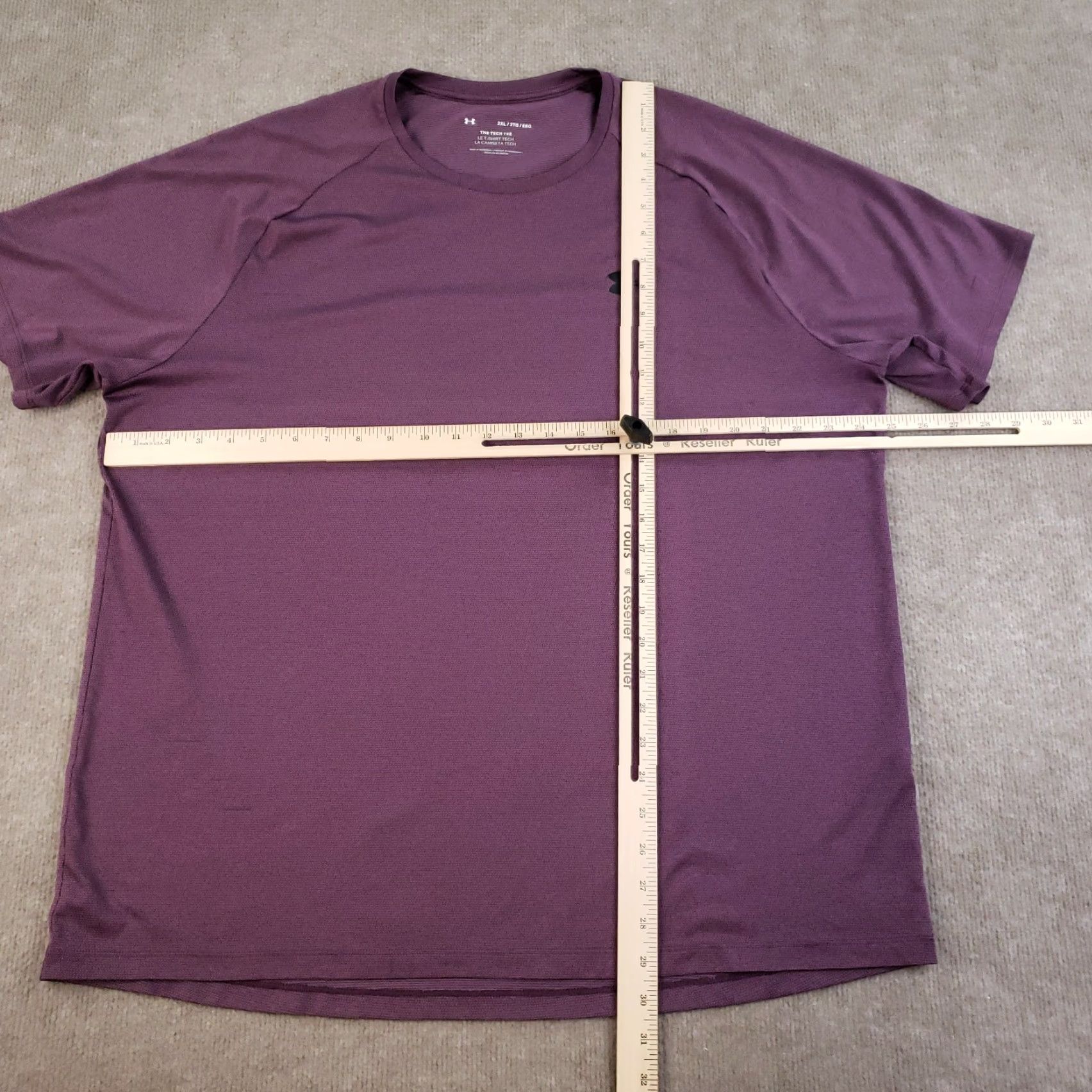 Under Armour Under Armour Shirt Mens 2XL Purple Tech Tee Crew Neck Short Sleeve Wicking Shirt Size US XXL / EU 58 / 5 - 2 Thumbnail