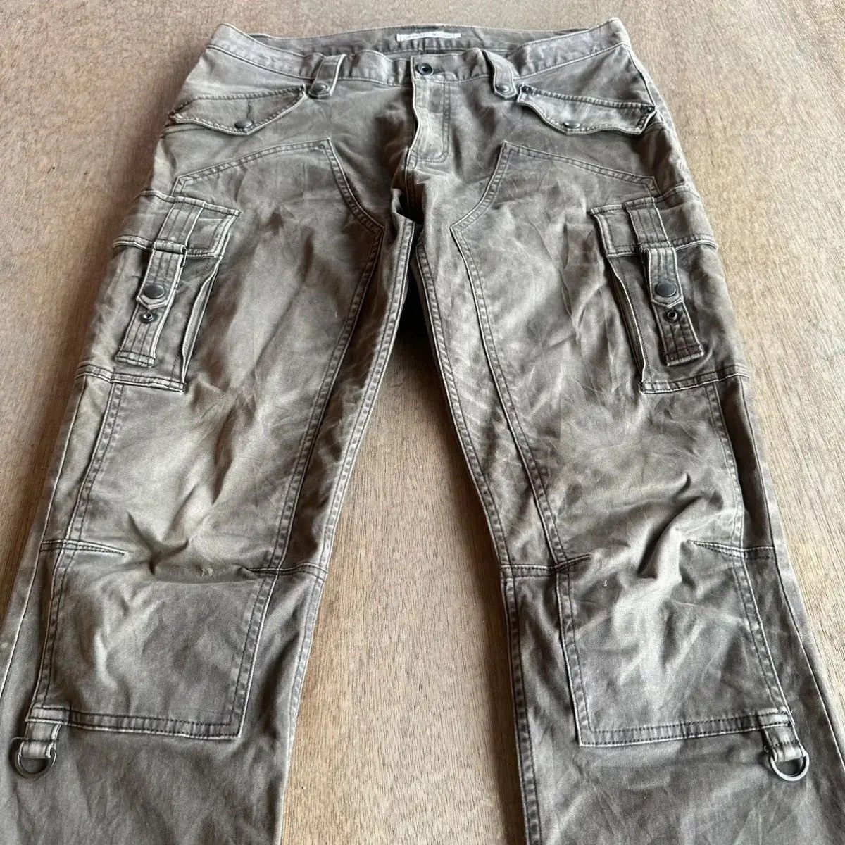 Selected Homme FLARES/BOOTCUT VTG DOUBLE KNEE RARE BONDAGE PUNK JAPAN PANTS Size US 33 - 7 Thumbnail