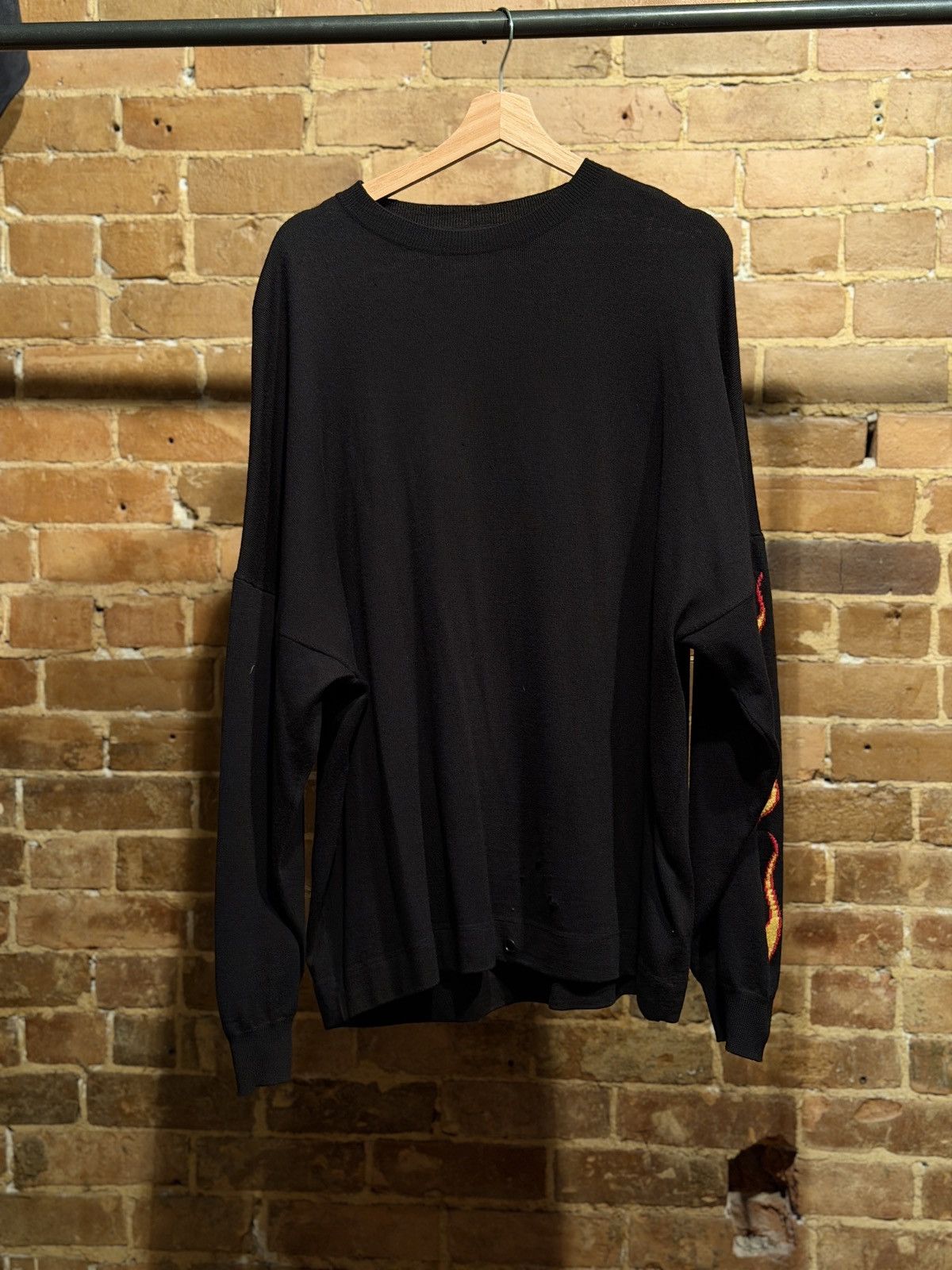Palm Angels Palm Angels Flame Knit Sweater Size US L / EU 52-54 / 3 - 1 Thumbnail