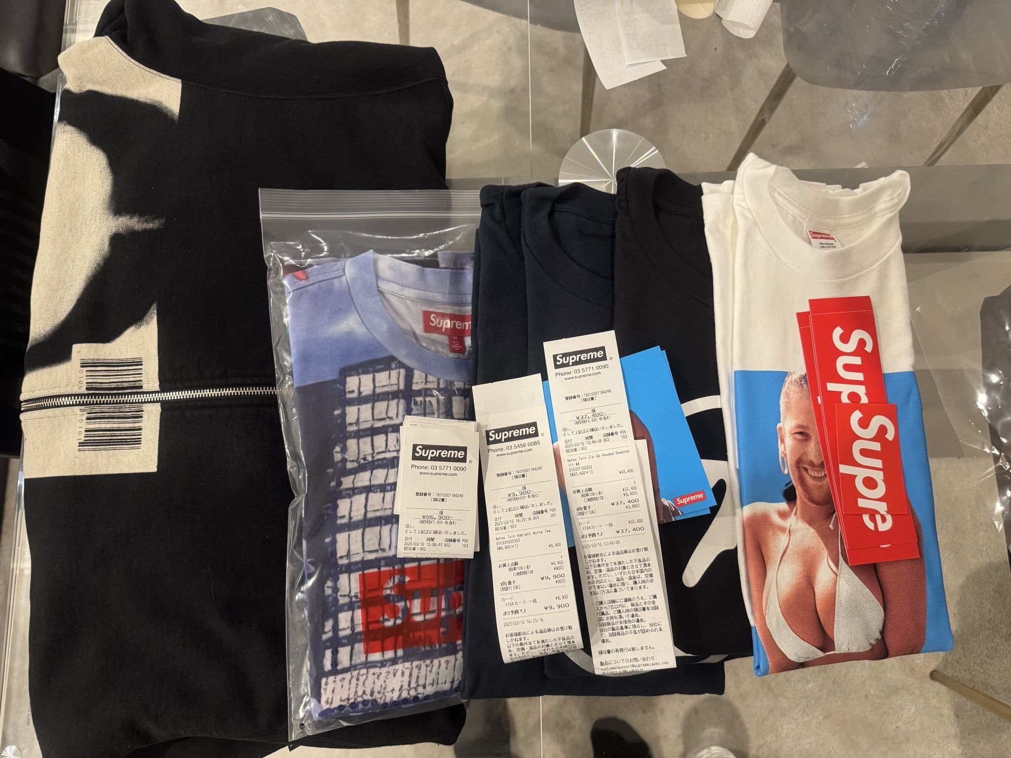 Supreme Supreme Aphex Twin Windowlicker Tee White Size US L / EU 52-54 / 3 - 3 Thumbnail