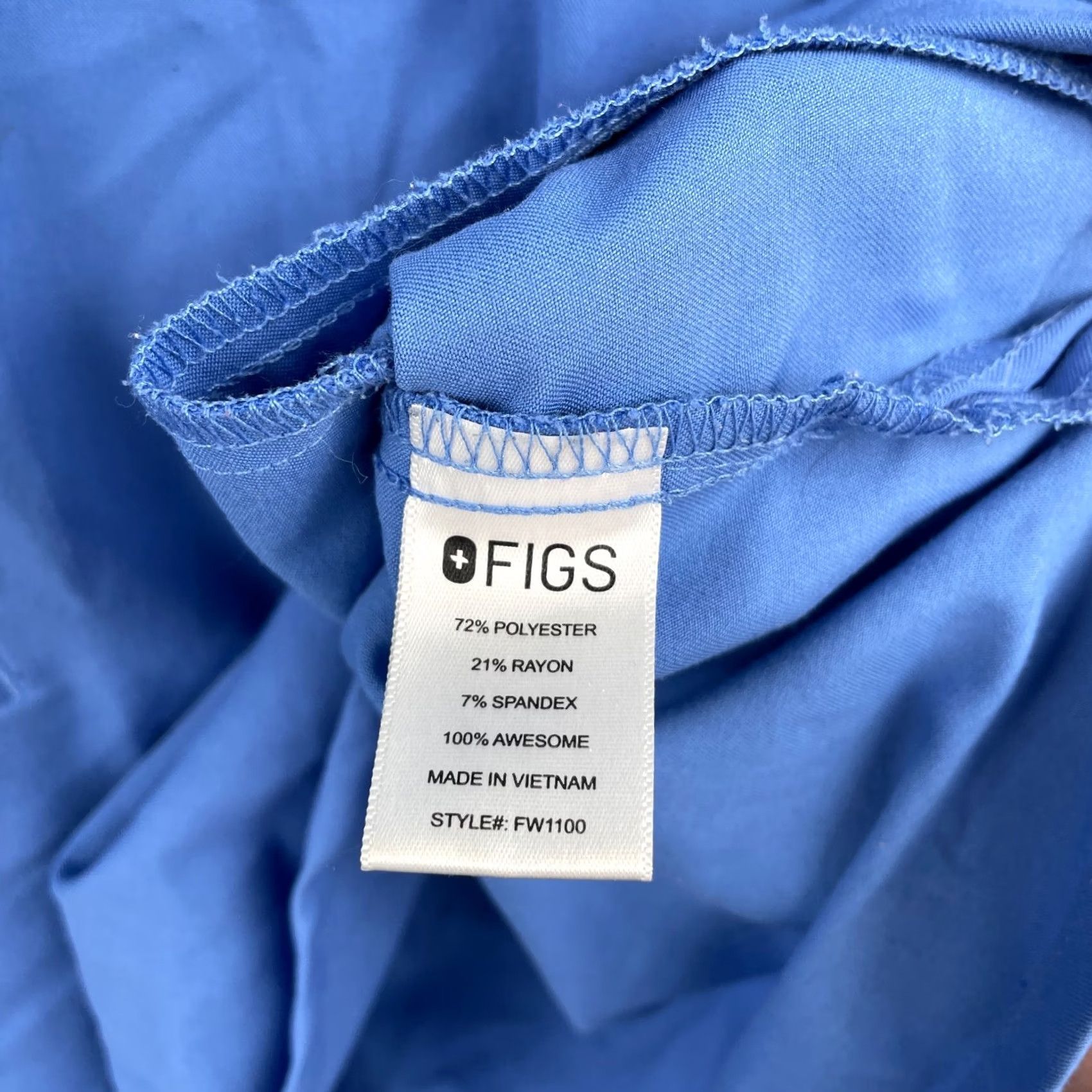 Vintage FIGS Technical Collection Blue Scrub Top Womens Size S Double Pocket Shirt Womens Scrubs Medical Solid Blue Medical Size S / US 4 / IT 40 - 5 Thumbnail