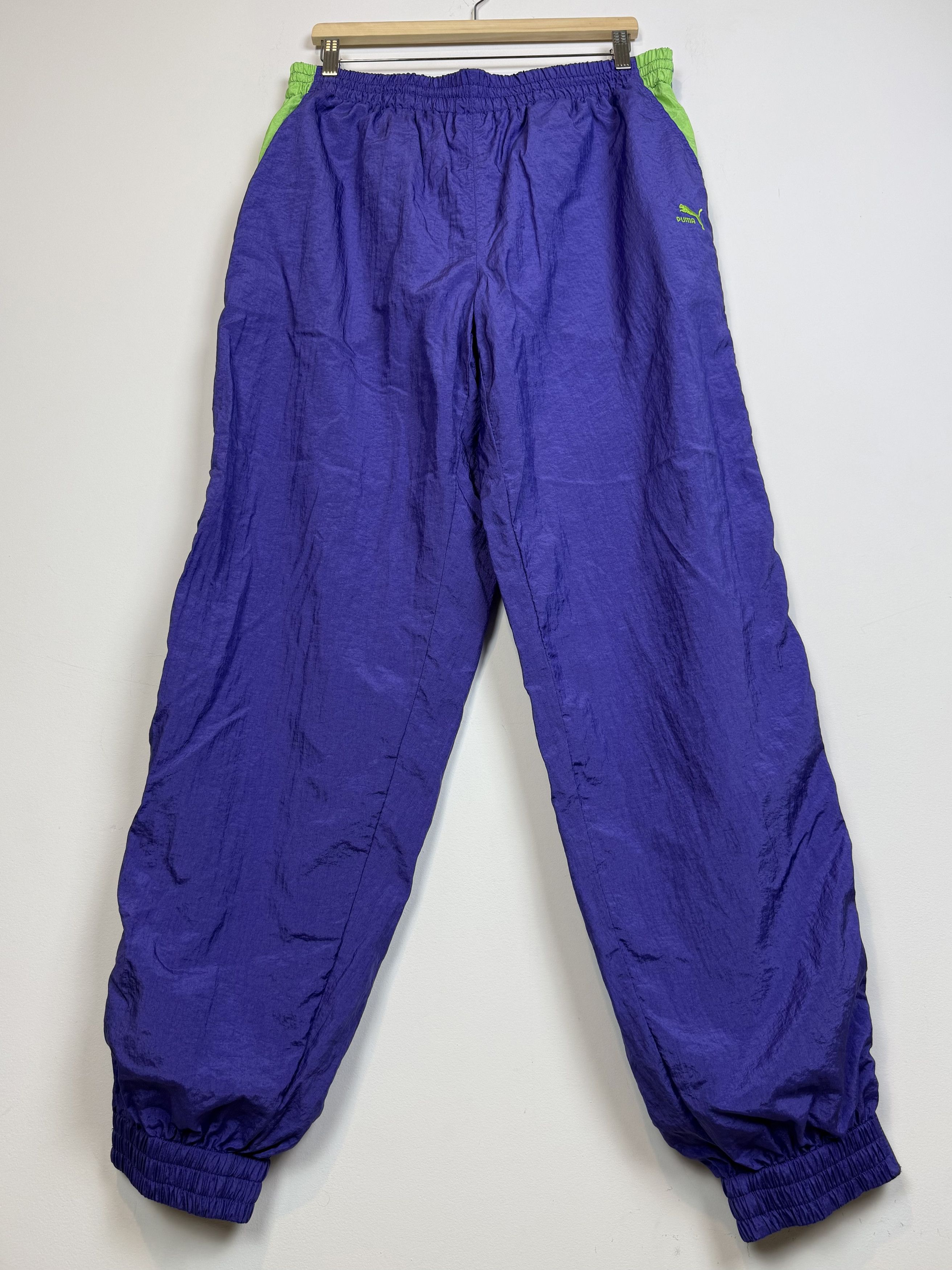 Puma Vintage 80s Puma Windbreaker Tracksuit Purple Green Actual L Size US L / EU 52-54 / 3 - 12 Thumbnail