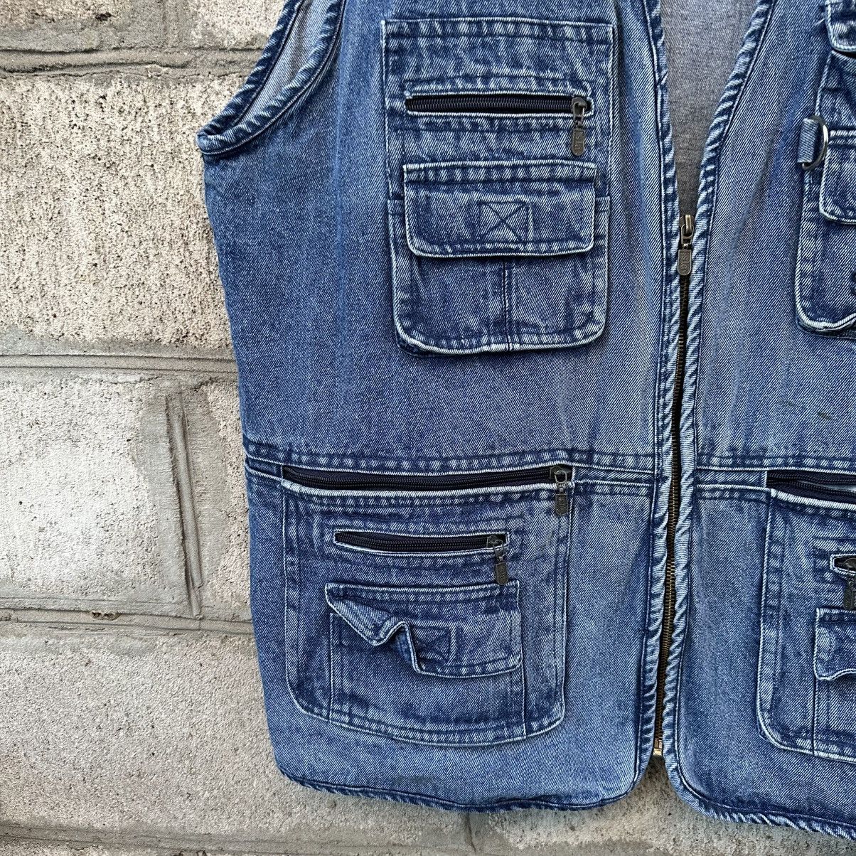 Hypebeast Vintage Fishing Western Denim Vest Multi pocket Y2K 00s USA Size US XXL / EU 58 / 5 - 3 Thumbnail