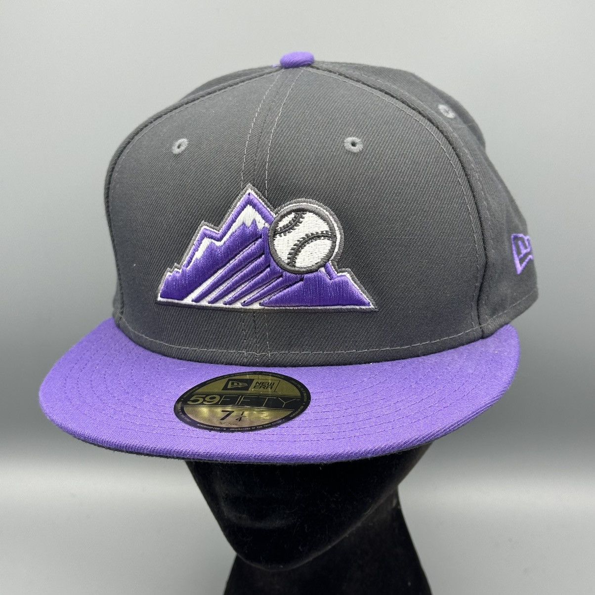 New Era Colorado Rockies New Era 59FIFTY Fitted Hat 7 1/4 Gray Size ONE SIZE - 1 Thumbnail