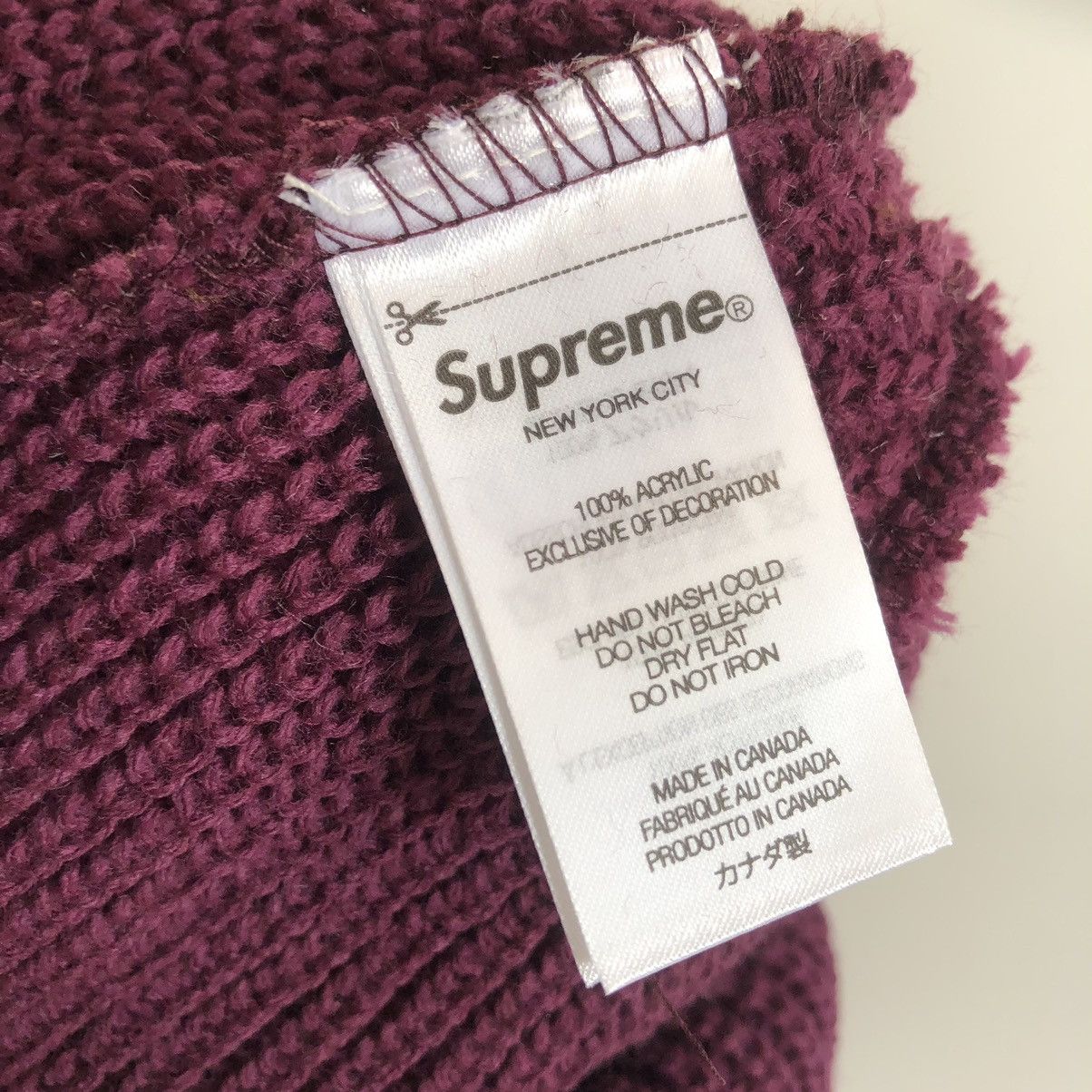 Supreme Supreme FW23 Loose Gauge Beanie Burgundy Size ONE SIZE - 3 Thumbnail