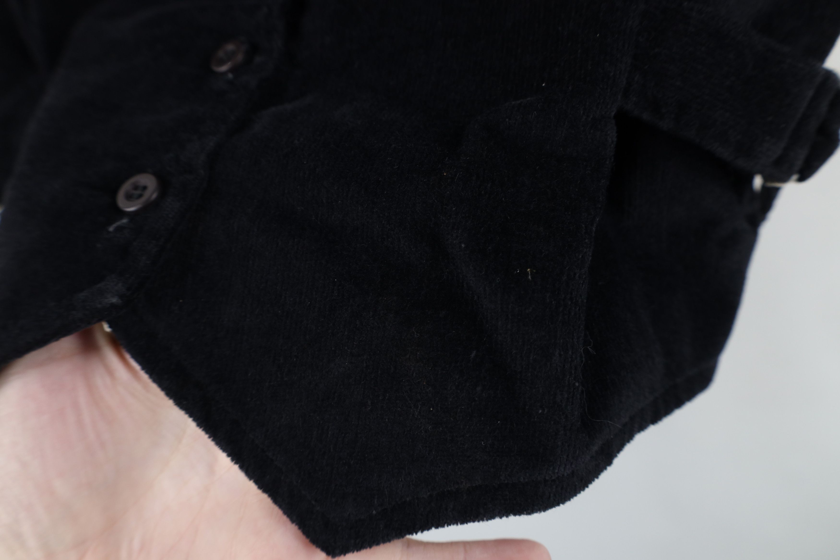 Vintage Vintage 70s Streetwear Buckle Corduroy Vest Jacket Black USA Size L / US 10 / IT 46 - 6 Thumbnail