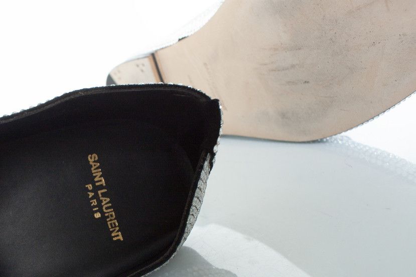 Saint Laurent Paris Saint Laurent, Lace up rhinestone derby Size US 11 / EU 44 - 10 Thumbnail