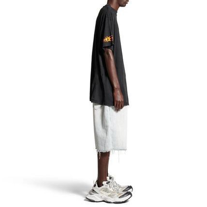 Balenciaga o1w1db10226 Oversized Baggy Shorts in Light Blue Size US 31 - 4 Thumbnail