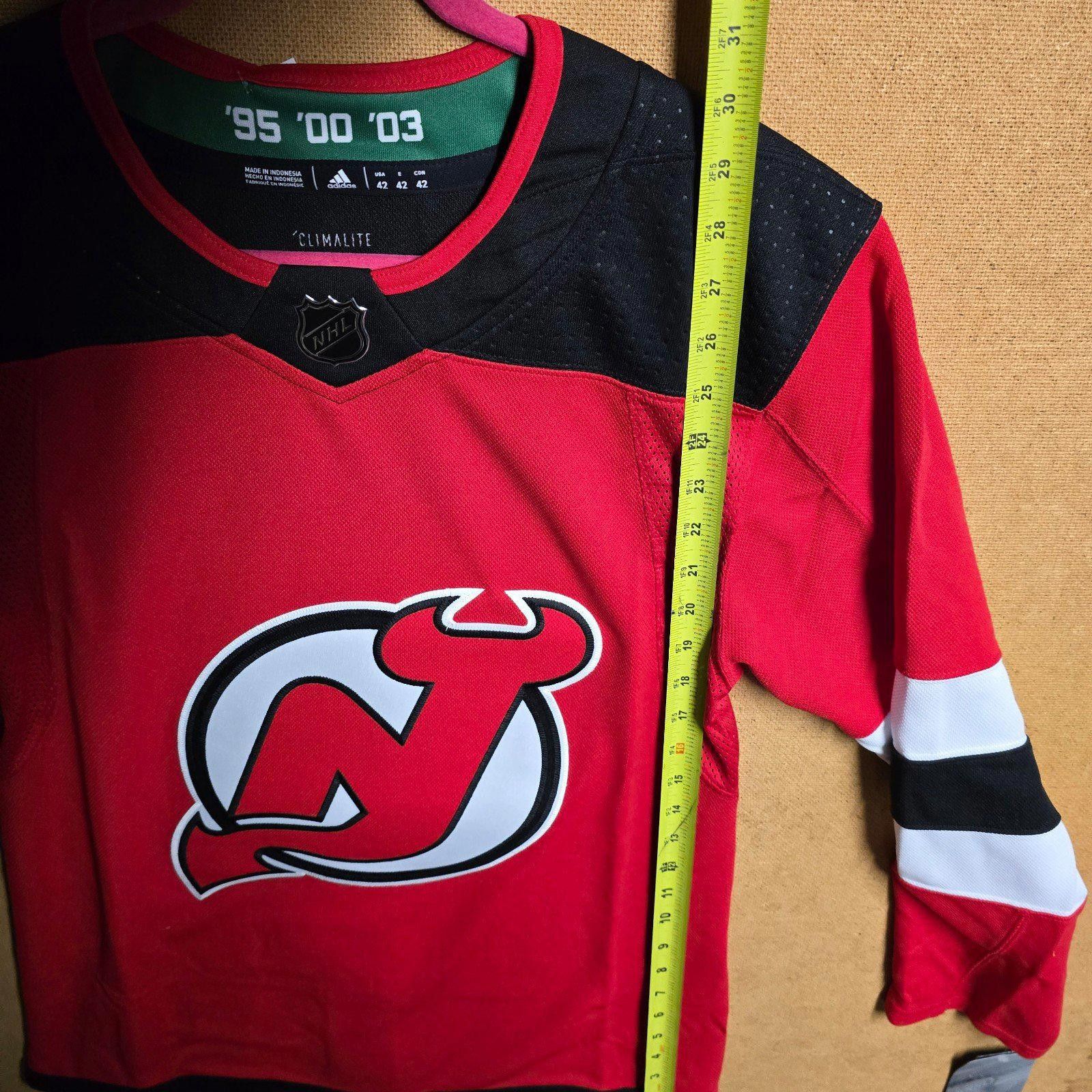 Adidas New Jersey Devils Adidas Red NJD Authentic NJ Jersey Sz 42 Size US XS / EU 42 / 0 - 8 Thumbnail