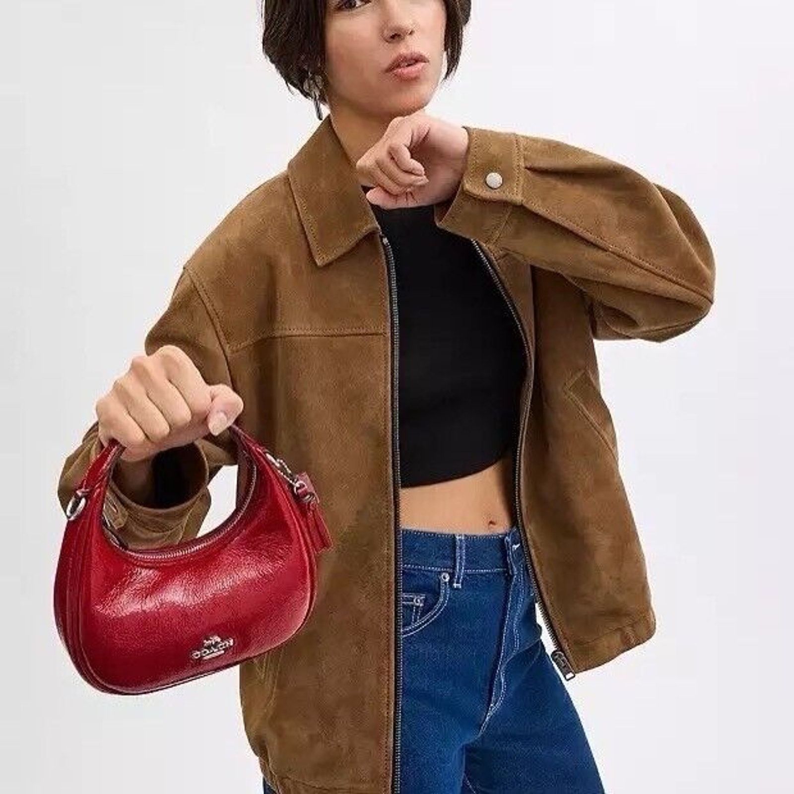 Coach NWT Coach CW036 Carmen Mini Crossbody Bag red silver Size ONE SIZE - 4 Thumbnail