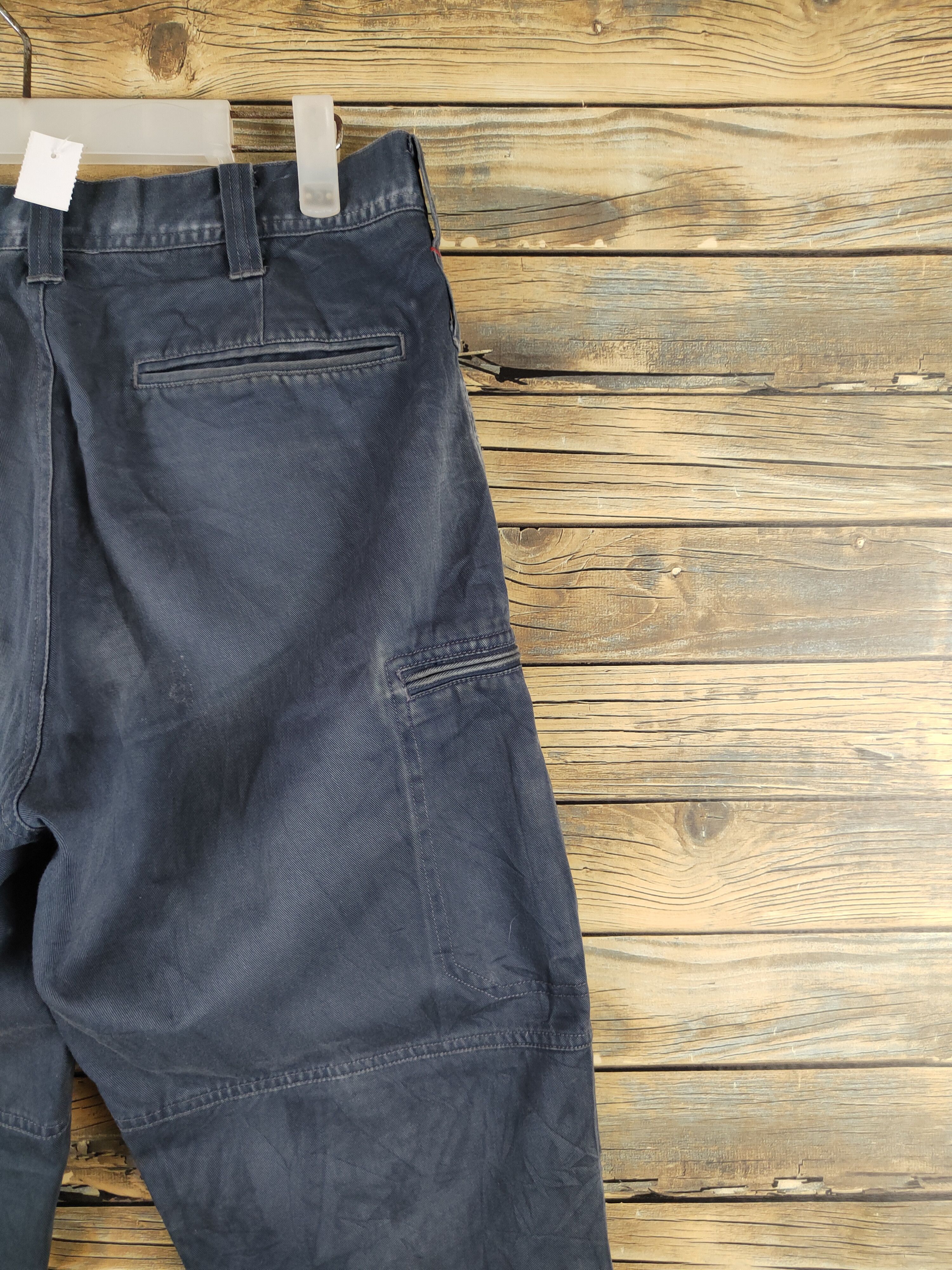 Japanese Brand Burtle Navy Faded Multipocket Tactical Cargo Pants #W2206 Size US 30 / EU 46 - 12 Thumbnail