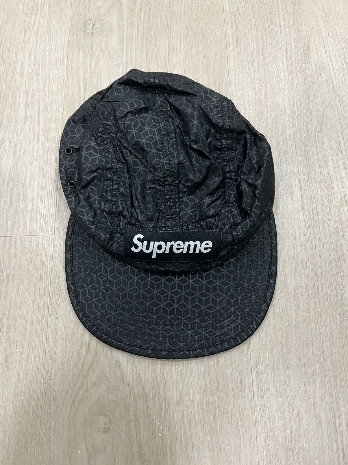 Supreme Overdyed Ripstop Camp Cap 17AW 黒 帽子