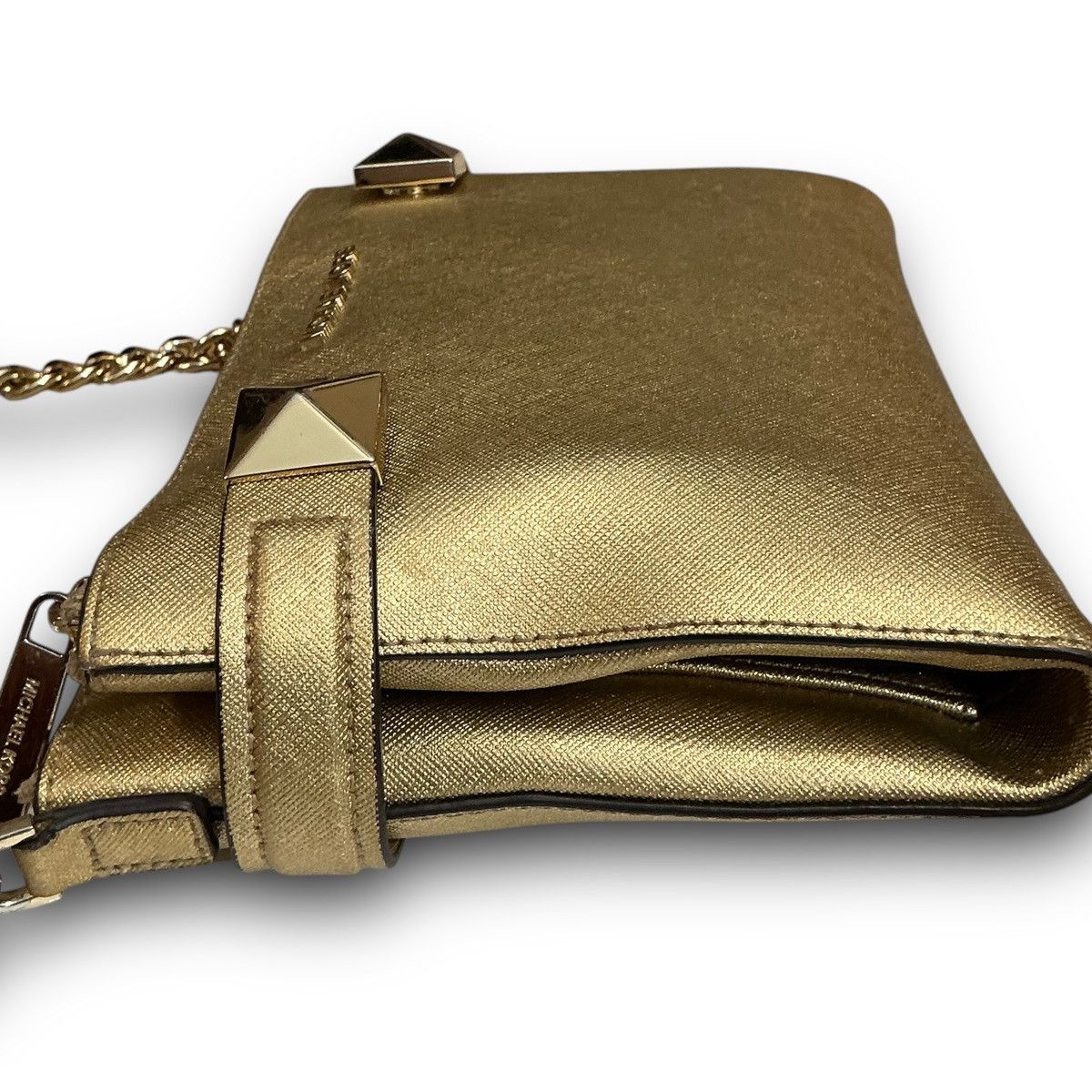 Michael Kors Michael Kors Gold Karla Crossbody Handbag Shoulder Bag Tote Size ONE SIZE - 4 Thumbnail