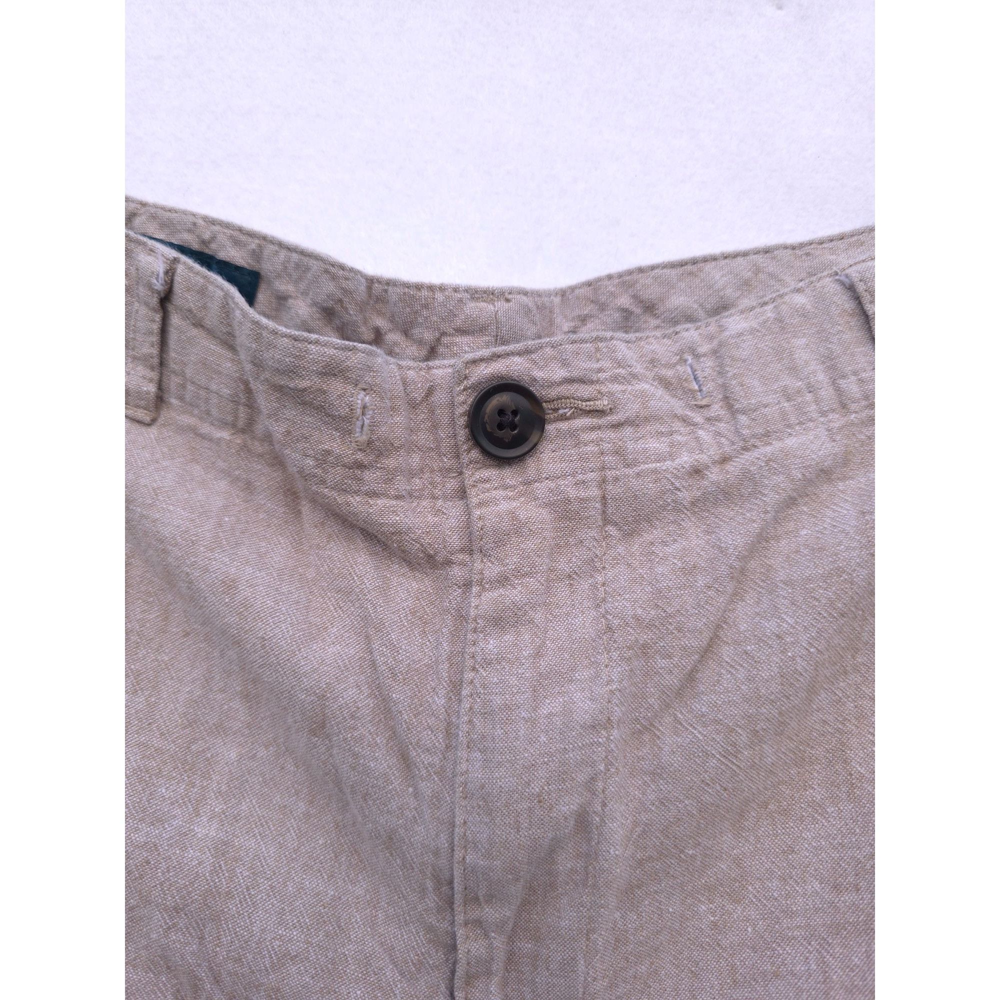 Perry Ellis Perry Ellis Linen Cotton Blend Mens Shorts Beige Size 32 Size US 32 / EU 48 - 3 Thumbnail