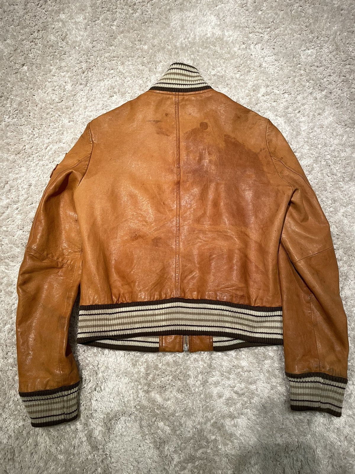 Dolce & Gabbana × Vintage 💎 Dolce & Gabbana Vintage Leather Jacket IT 44 Size M / US 6-8 / IT 42-44 - 8 Thumbnail