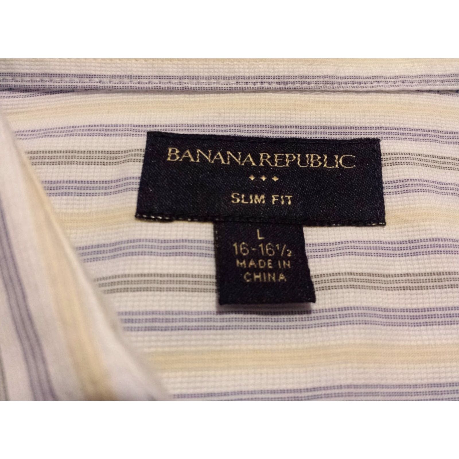 Banana Republic Banana Republic Mens Large Long Sleeve Button-Front Multicolor Striped Shirt Size US L / EU 52-54 / 3 - 4 Thumbnail