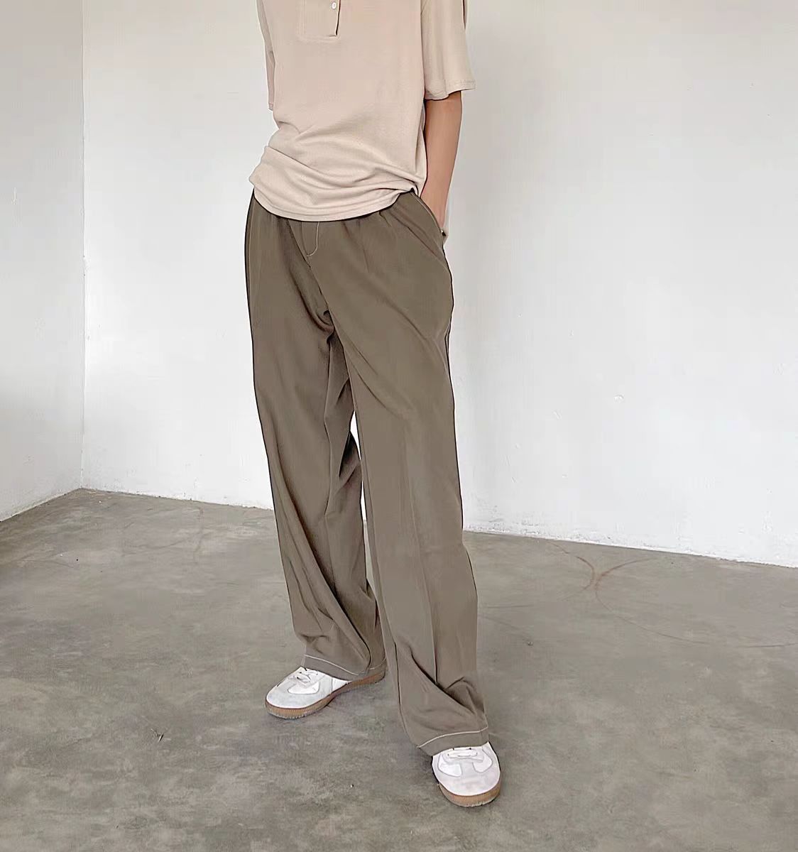 Simple West Coast Street Straight Casual Pants
