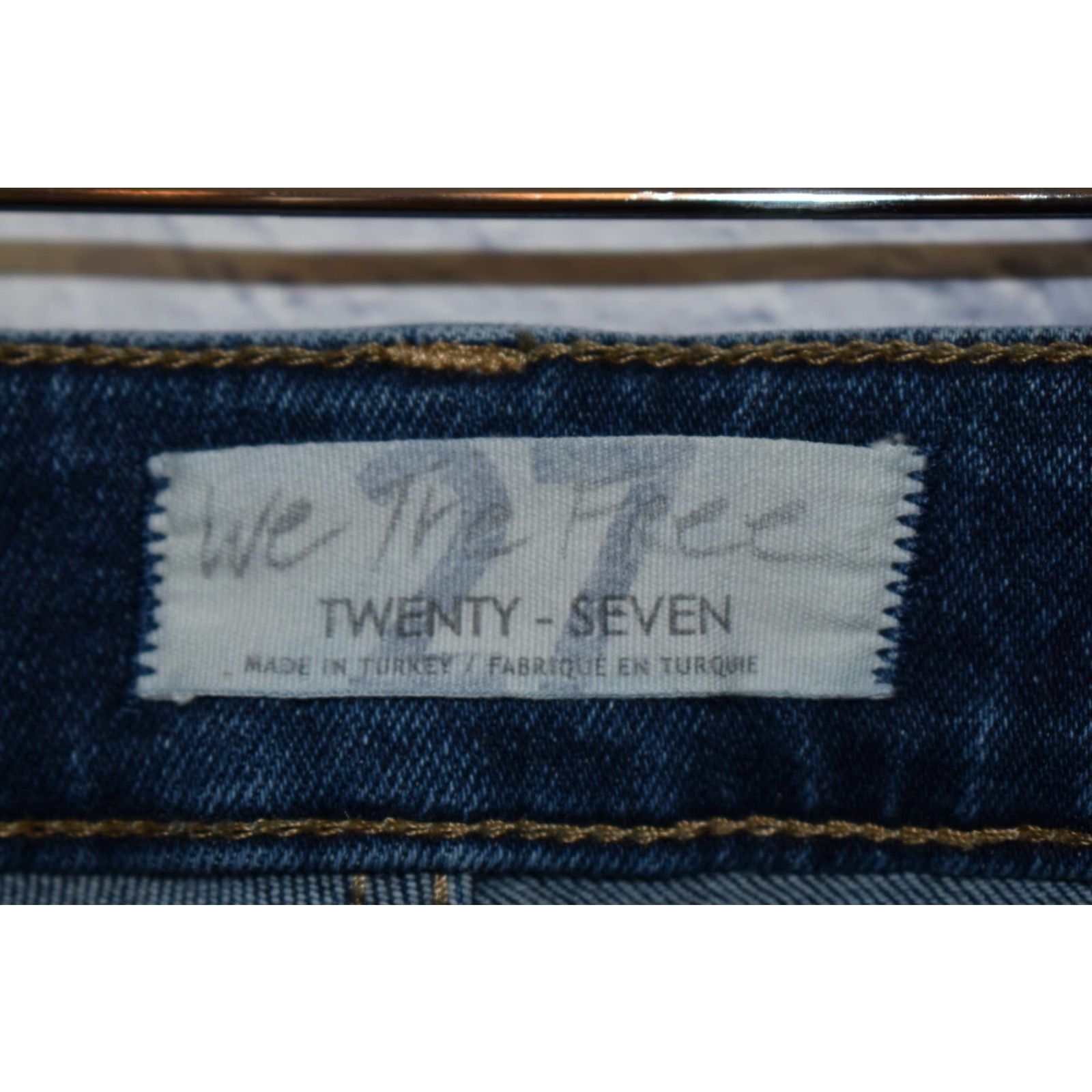 Vintage We The Free Skinny Jeans Womens Size 27 Actual 26 x 27 Frayed Hem Dark Wash Size 26" / US 2 / IT 38 - 3 Thumbnail