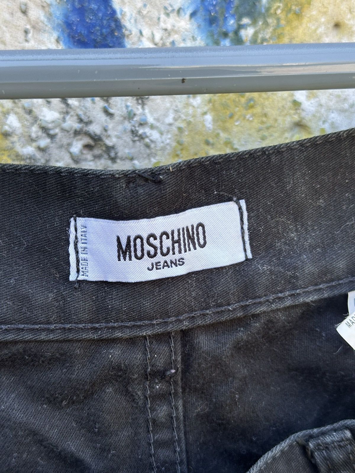 Japanese Brand × Moschino Moschino Jeans Co. Uomo Peace PantsBlack Italy Lamp Size W36 Size US 36 / EU 52 - 4 Thumbnail