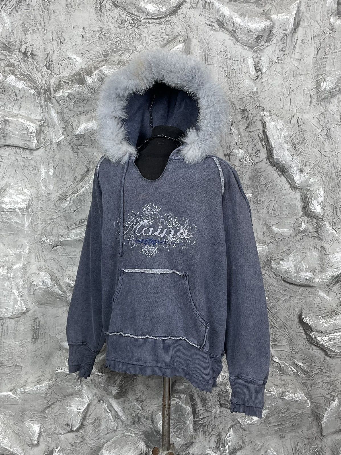 Y2K Japanese Fade Fur Hoodie LGB Hysteric Glamour Style