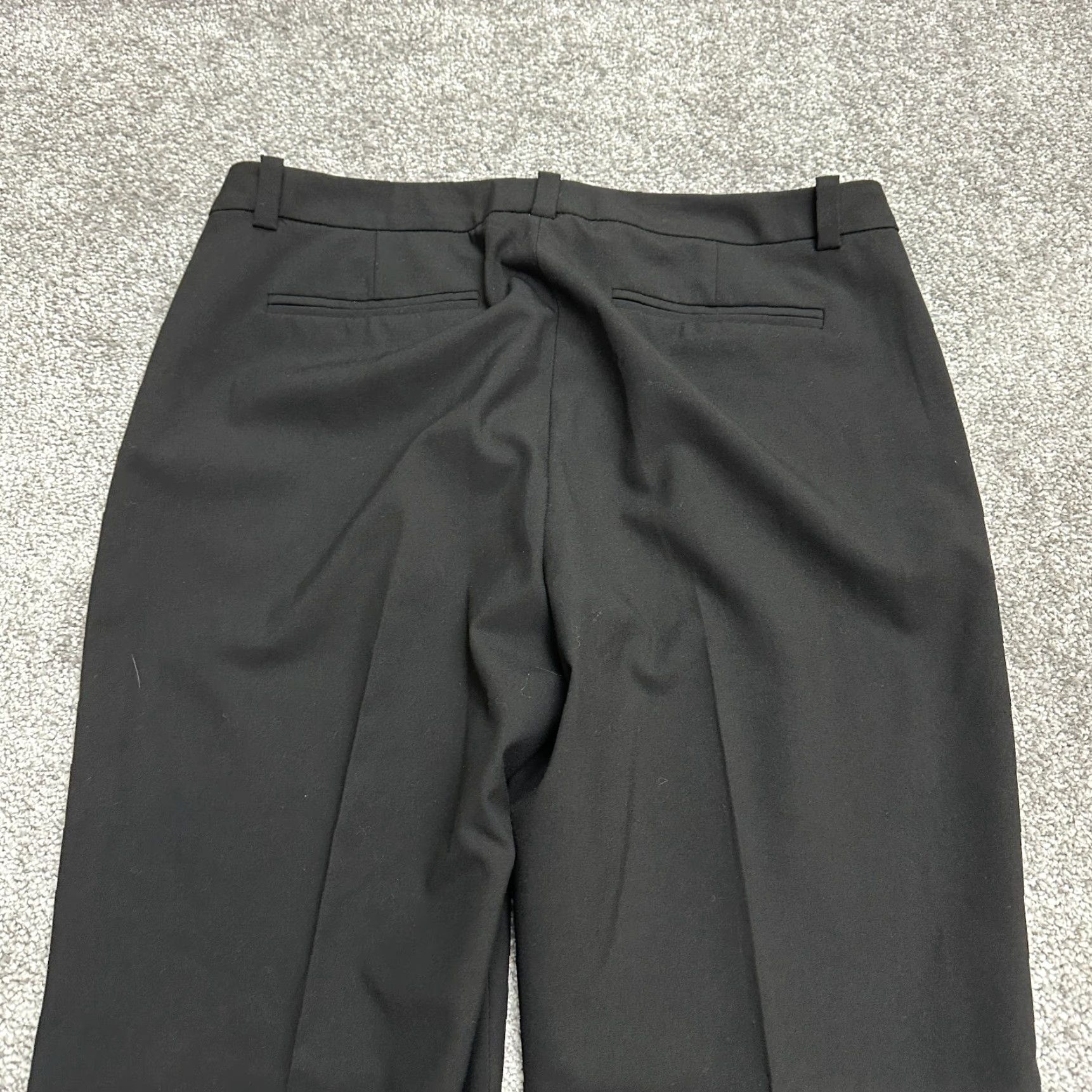 Vintage Halogen Dress Pants Womens 6P Black Mid Rise Straight Leg 32x30 Petite Utility Workwear, Business, Formal, Casual, Travel Mens, Womens Size 28" / US 6 / IT 42 - 4 Thumbnail