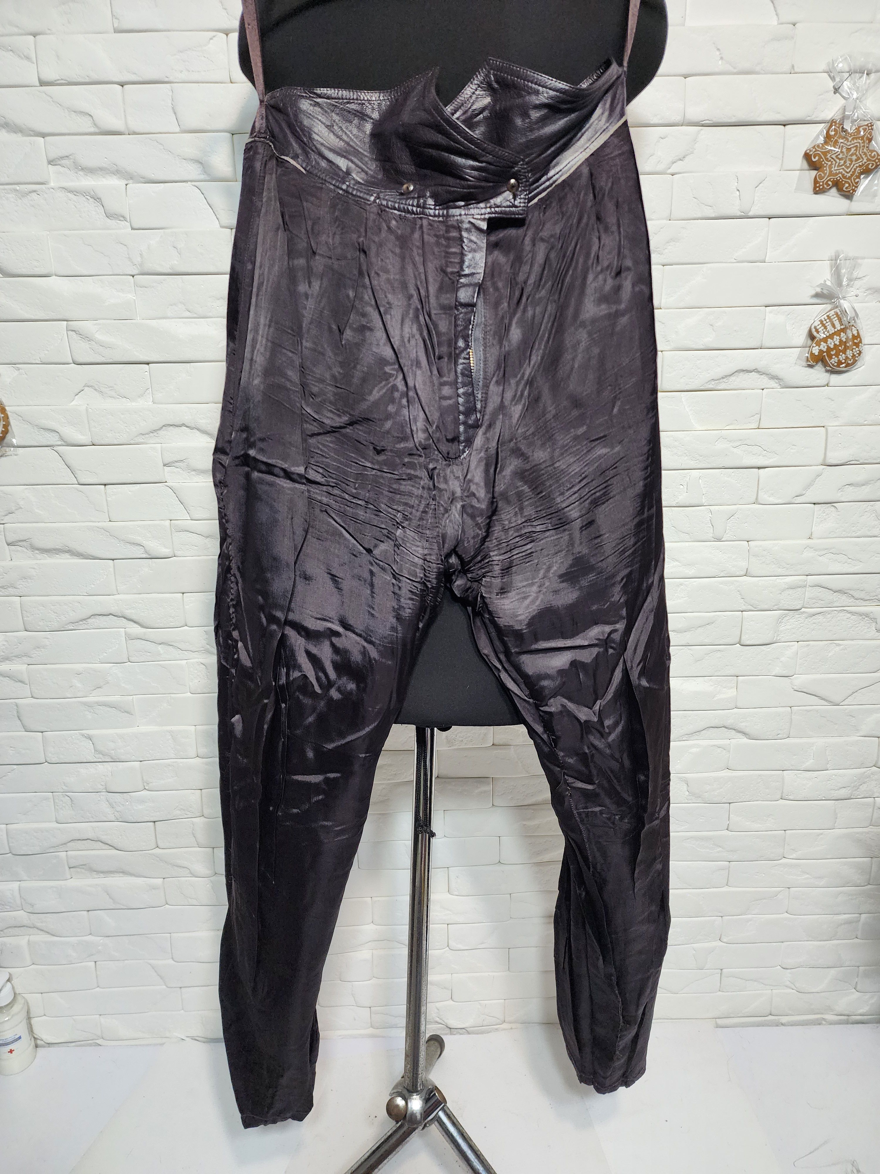 Other Black Genuine Leather Pants, Fitted Style Size 30" / US 8 / IT 44 - 8 Thumbnail