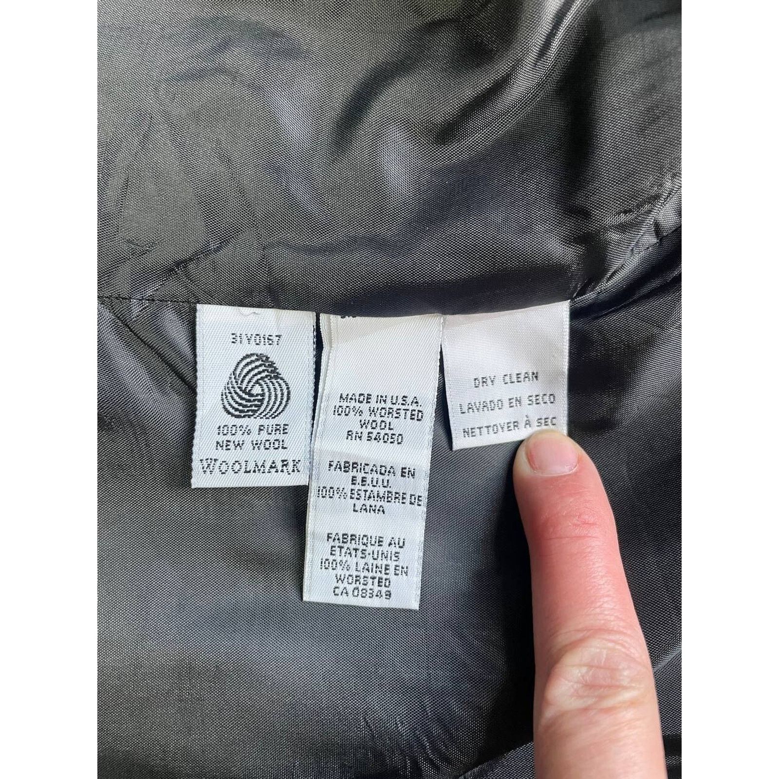 Jones New York × Vintage Vintage Jones New York Black Wool Blazer Jacket Classic Suit Size M / US 6-8 / IT 42-44 - 8 Thumbnail