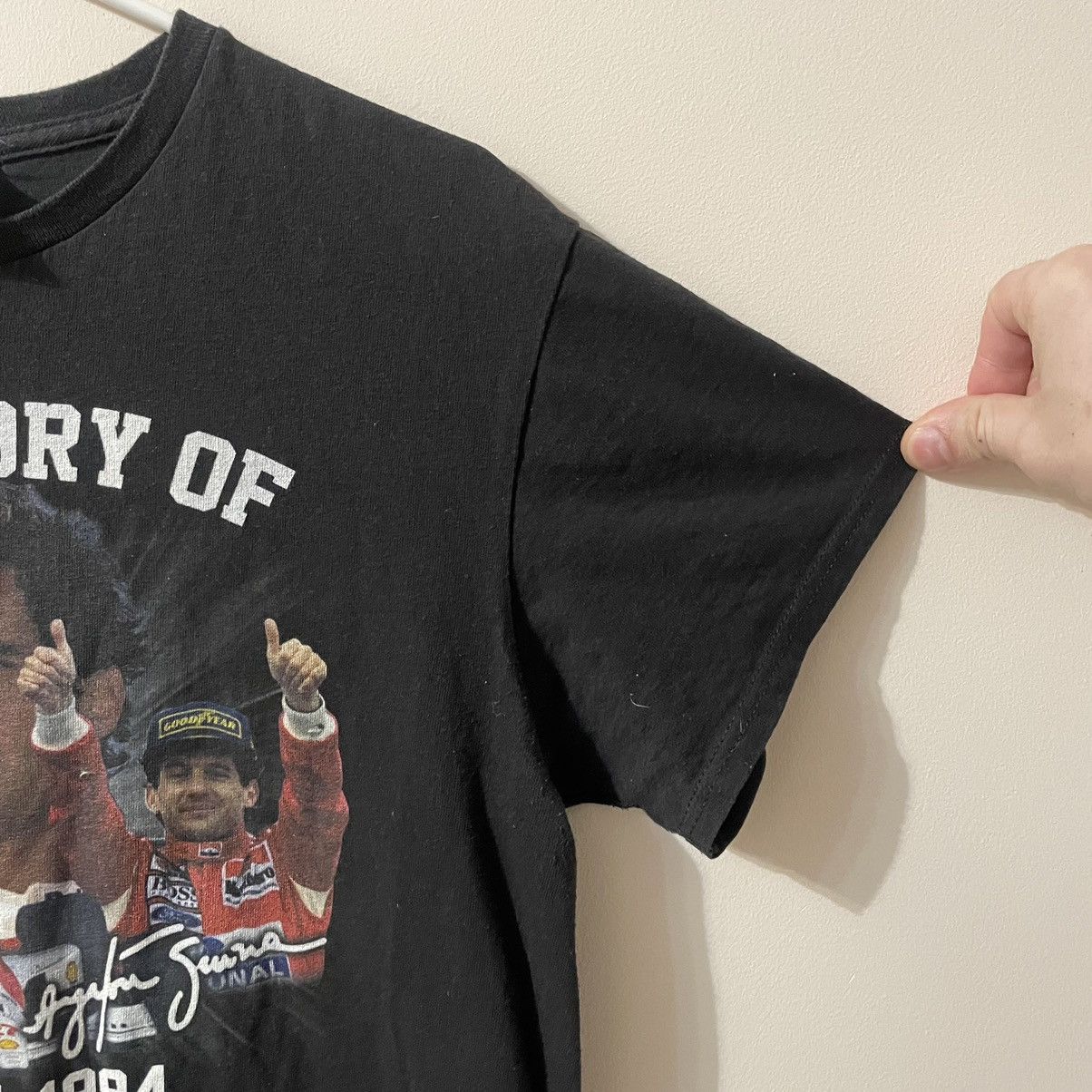 Vintage 90s Vintage Ayrton Senna Renault the best single stitch tee Size US M / EU 48-50 / 2 - 5 Thumbnail