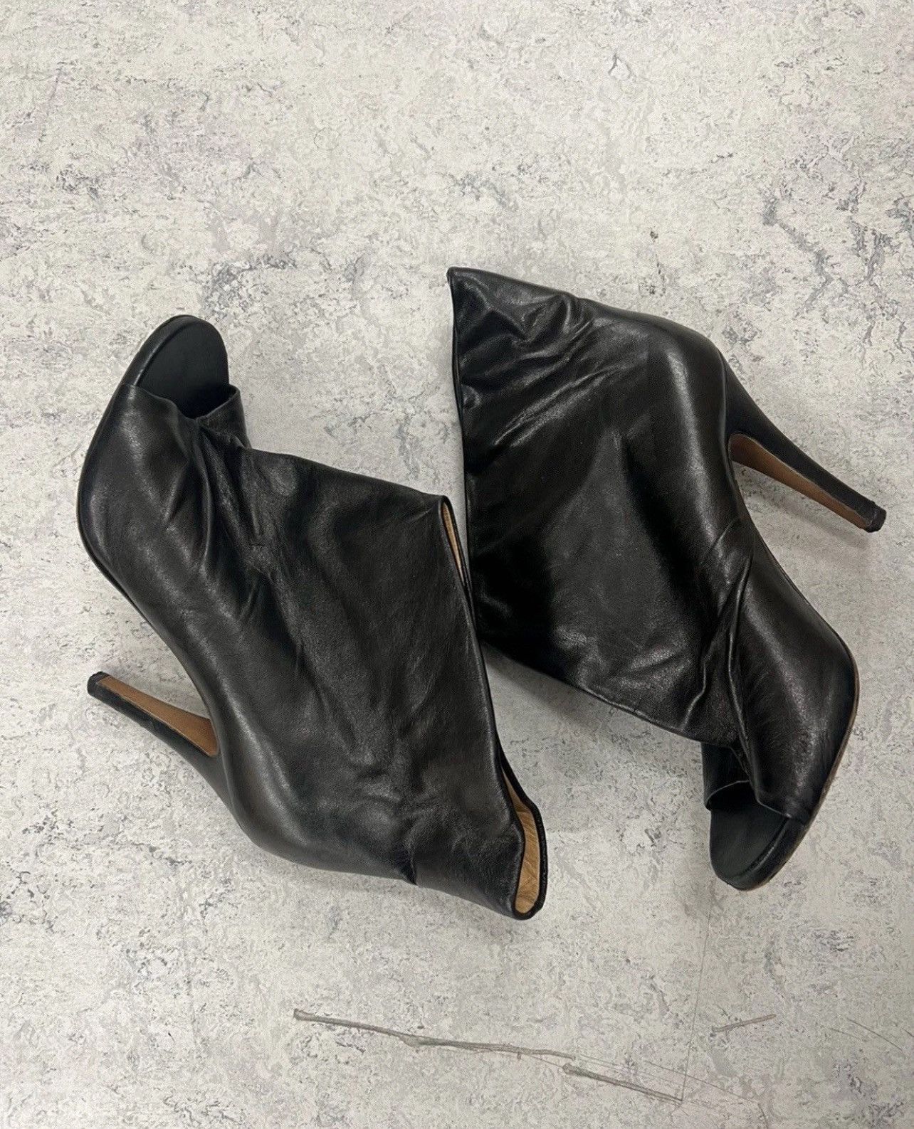 Maison Margiela Maison Margiela Black Wide Leg Boots SS2012 Size US 7.5 / IT 37.5 - 4 Thumbnail
