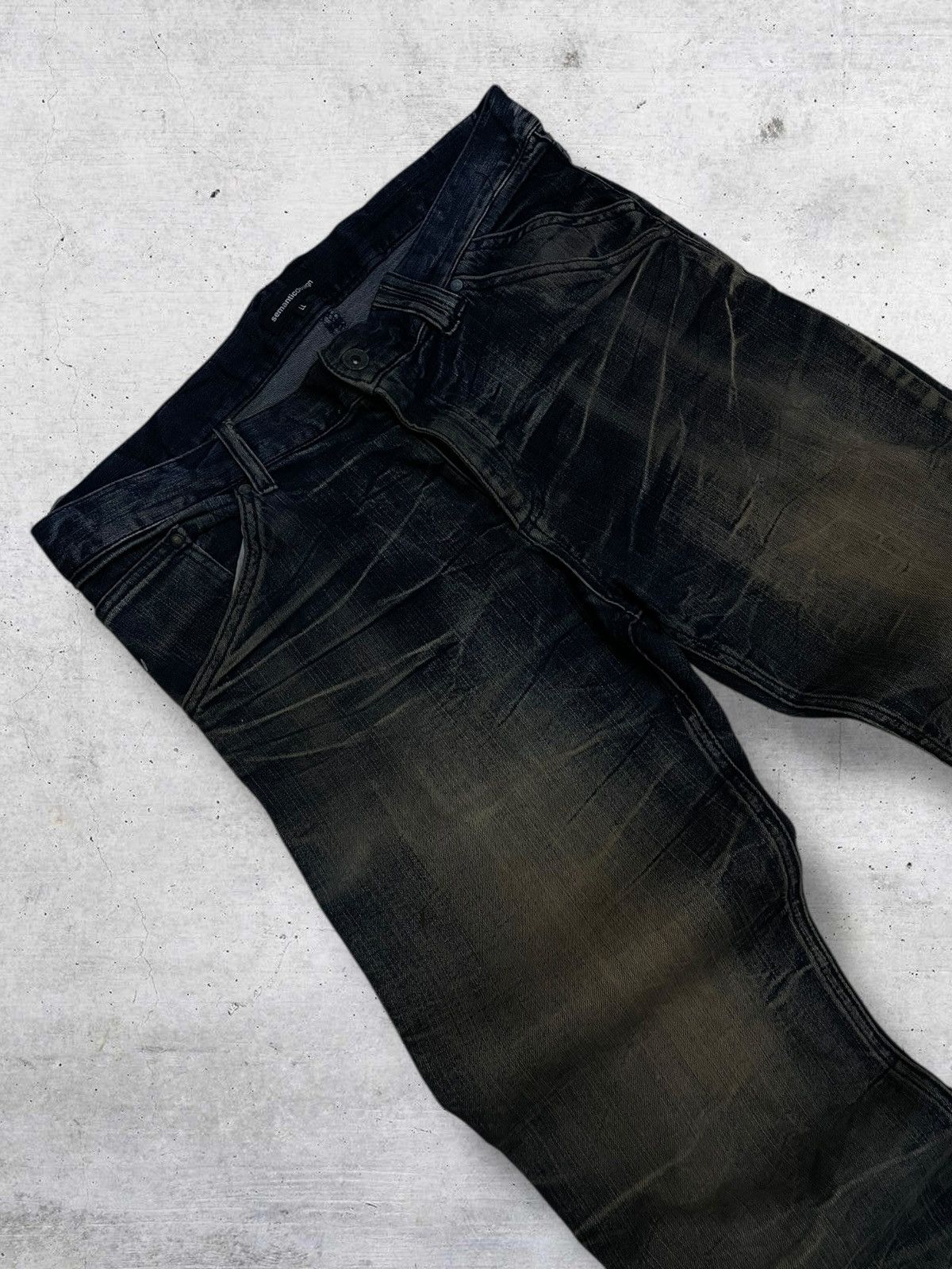 semanticdesign VINTAG SEMANTIC DESIGN OG JAPAN DESIGNER MUDWASH PUNK DENIM Size US 34 / EU 50 - 8 Thumbnail
