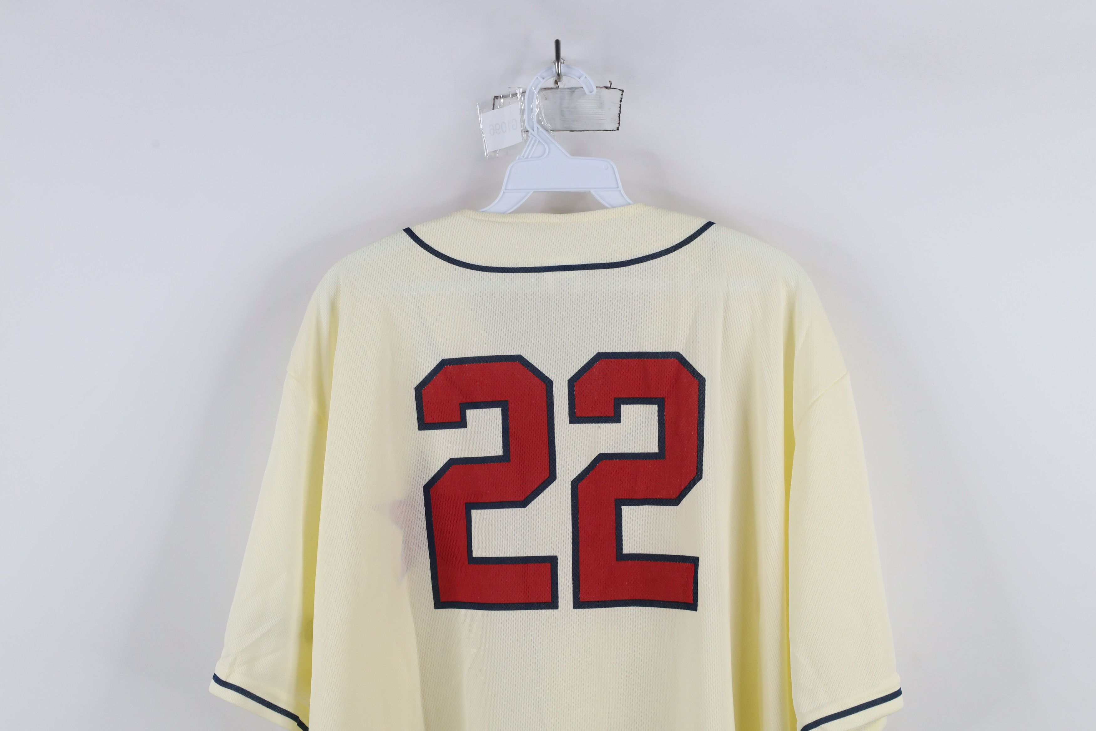 Vintage Vintage Negro League Detroit Stars Baseball Jersey Cream Size US XXL / EU 58 / 5 - 11 Thumbnail