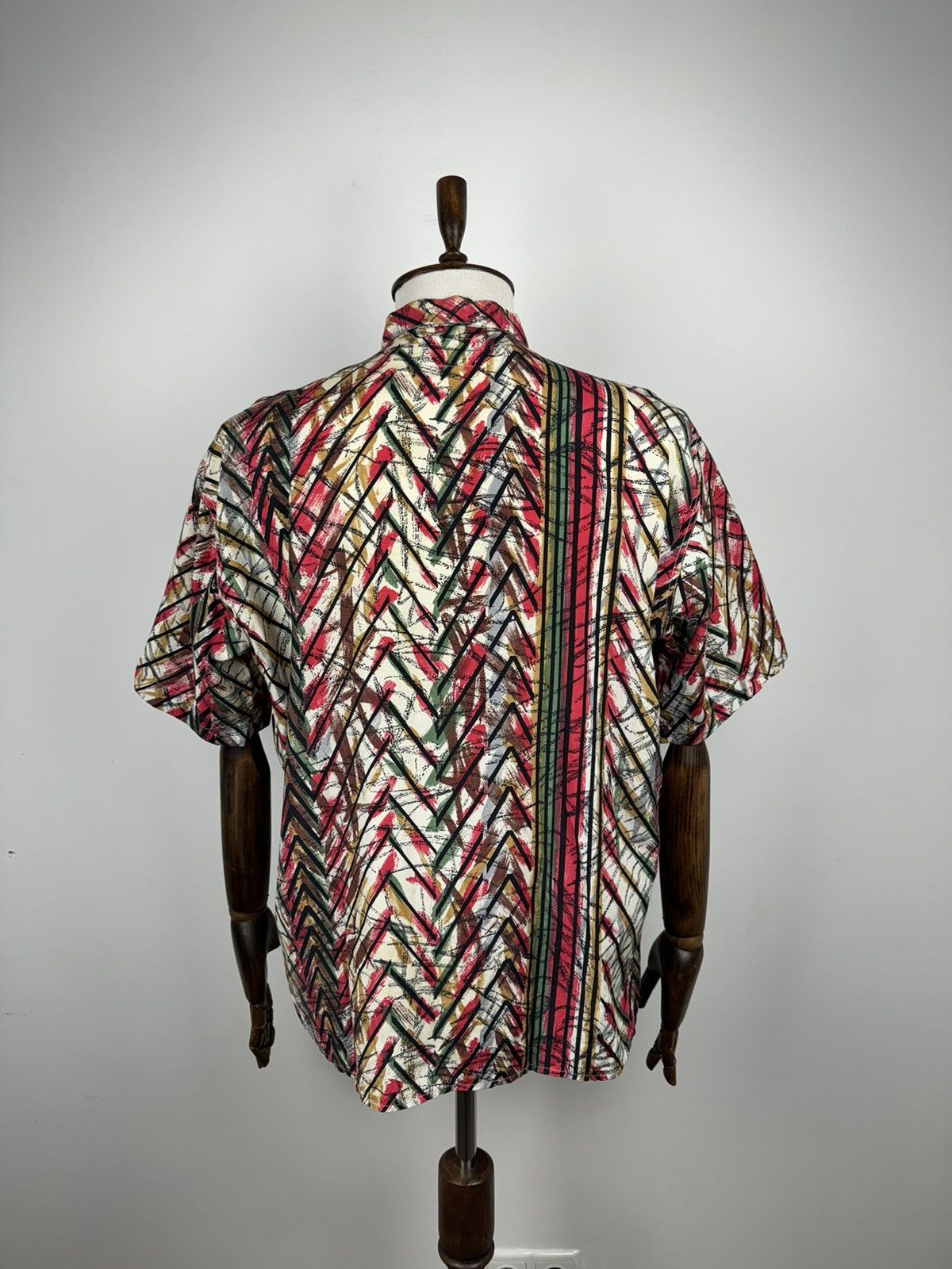 Japanese Brand × Vintage Vintage Condor Crazy Abstract Multicolour Short Sleeve Shirt Size US L / EU 52-54 / 3 - 3 Thumbnail